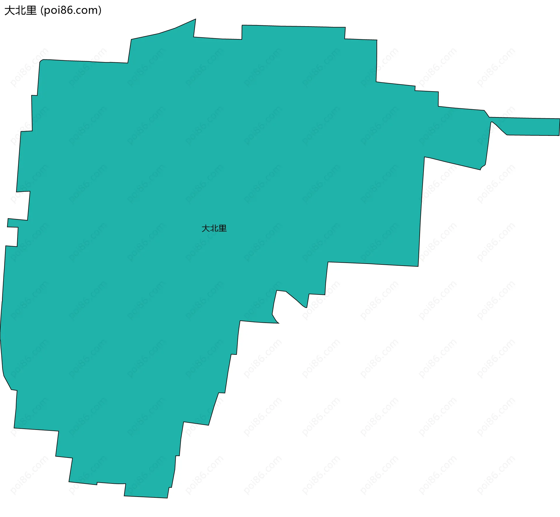 大北里边界地图
