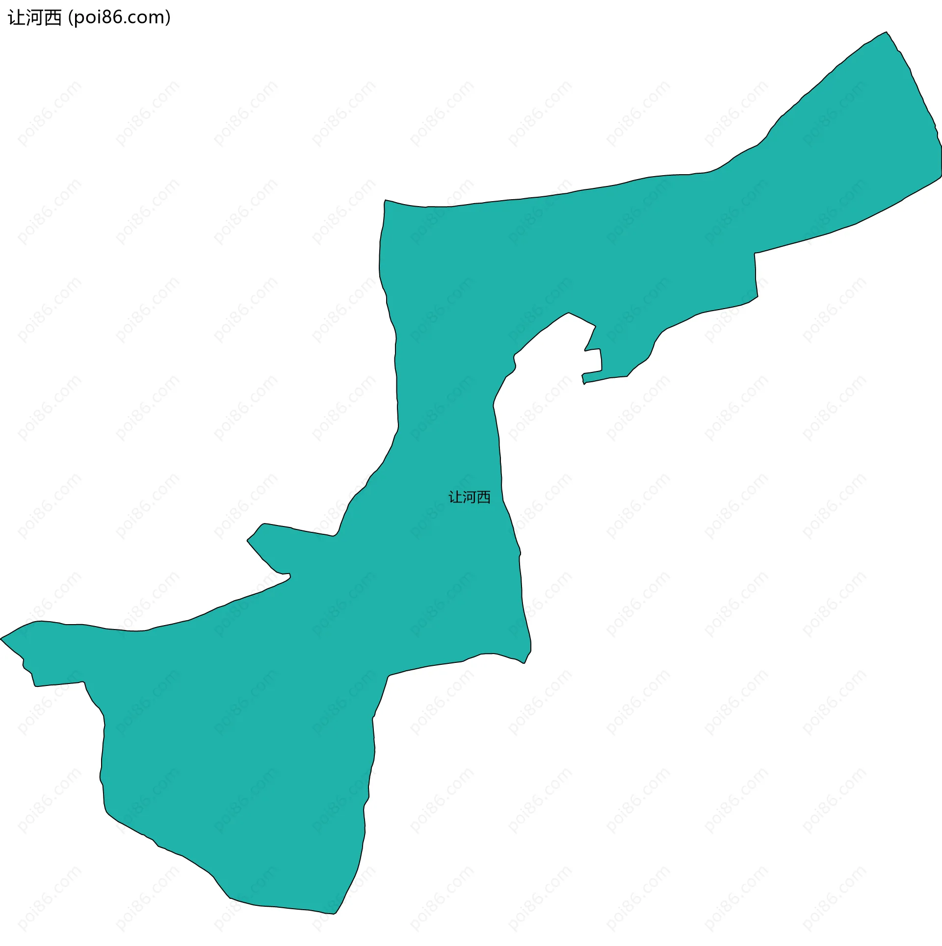 让河西边界地图