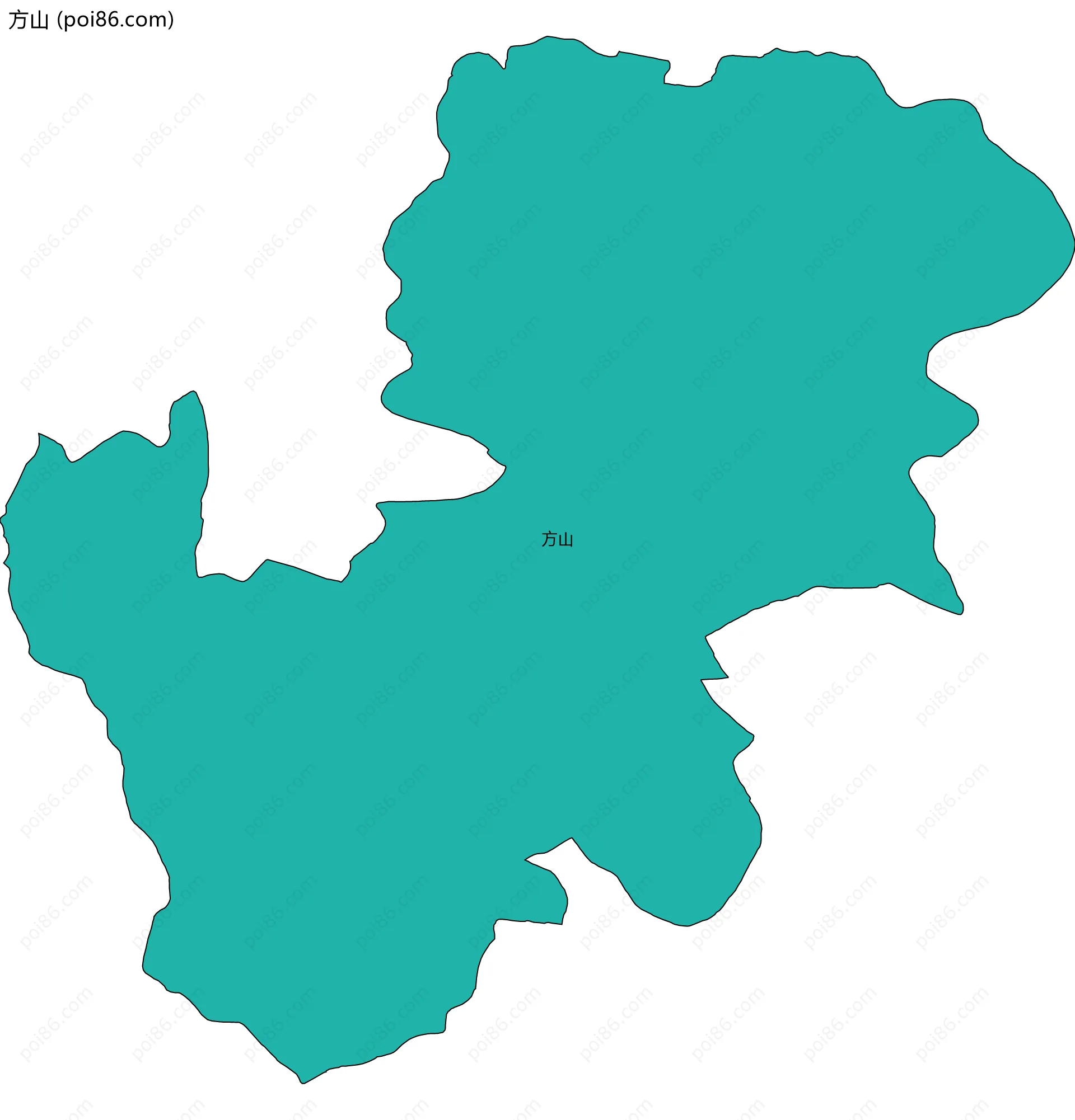 方山边界地图