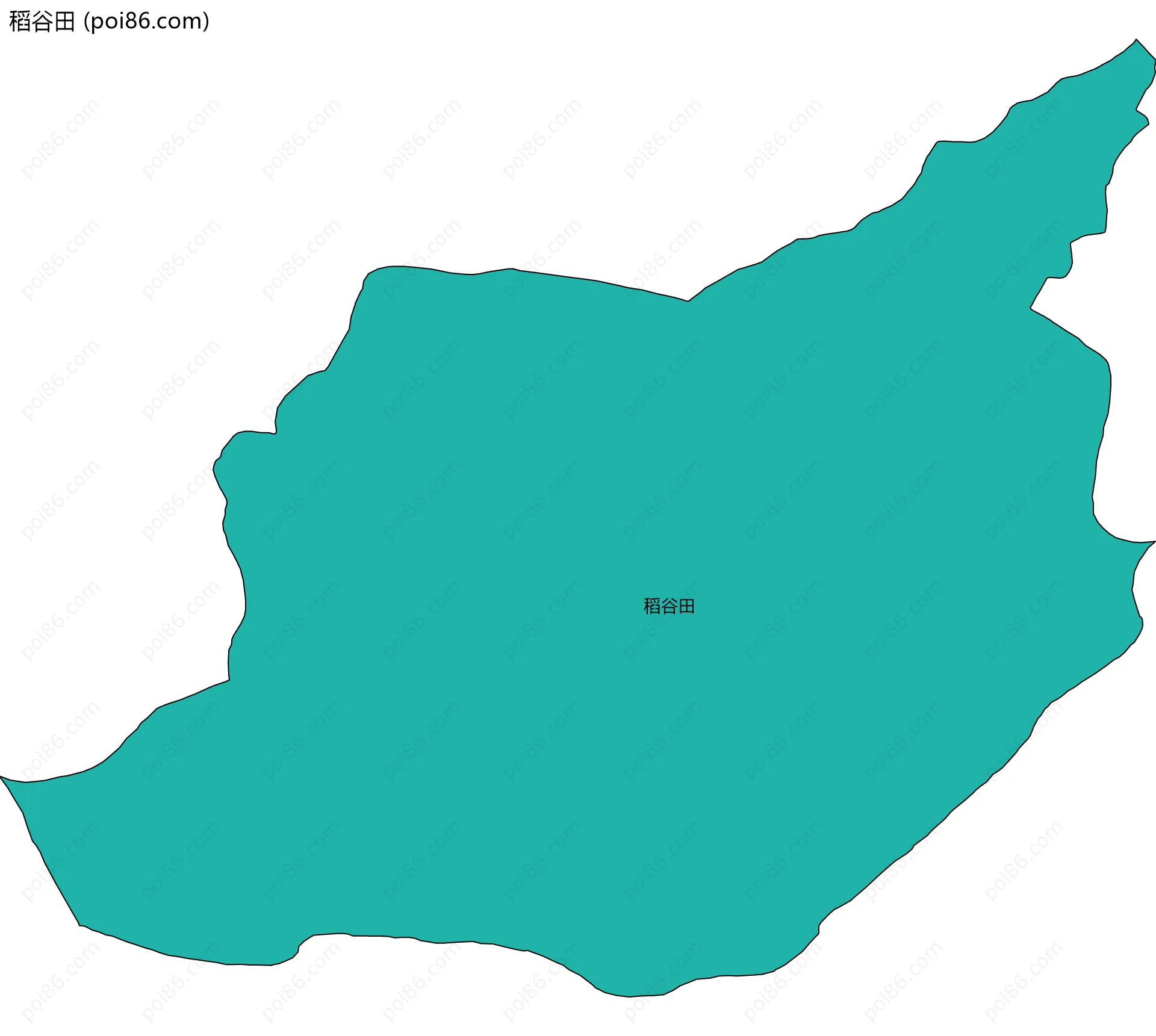 稻谷田边界地图