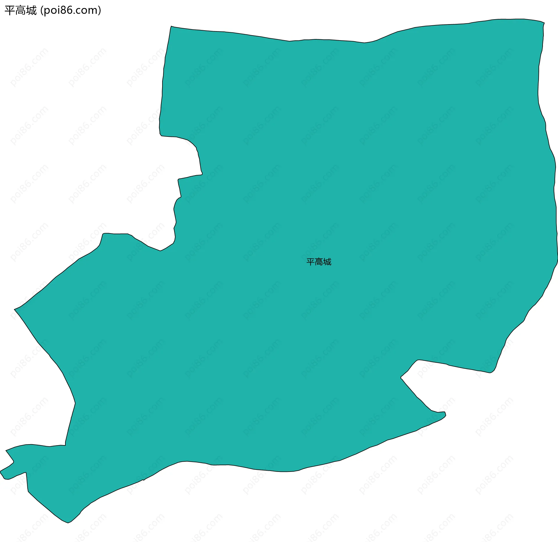 平高城边界地图