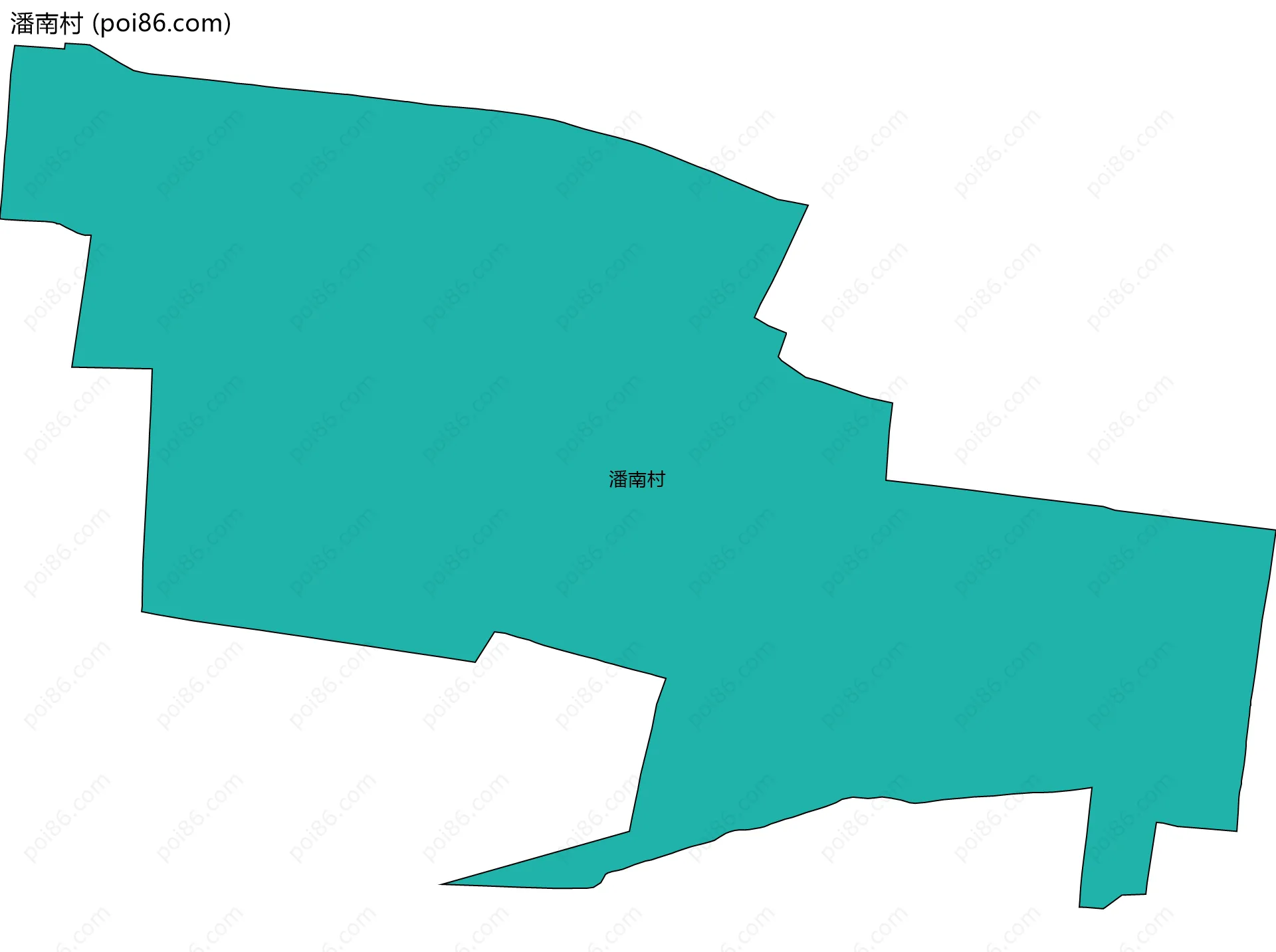 潘南村边界地图