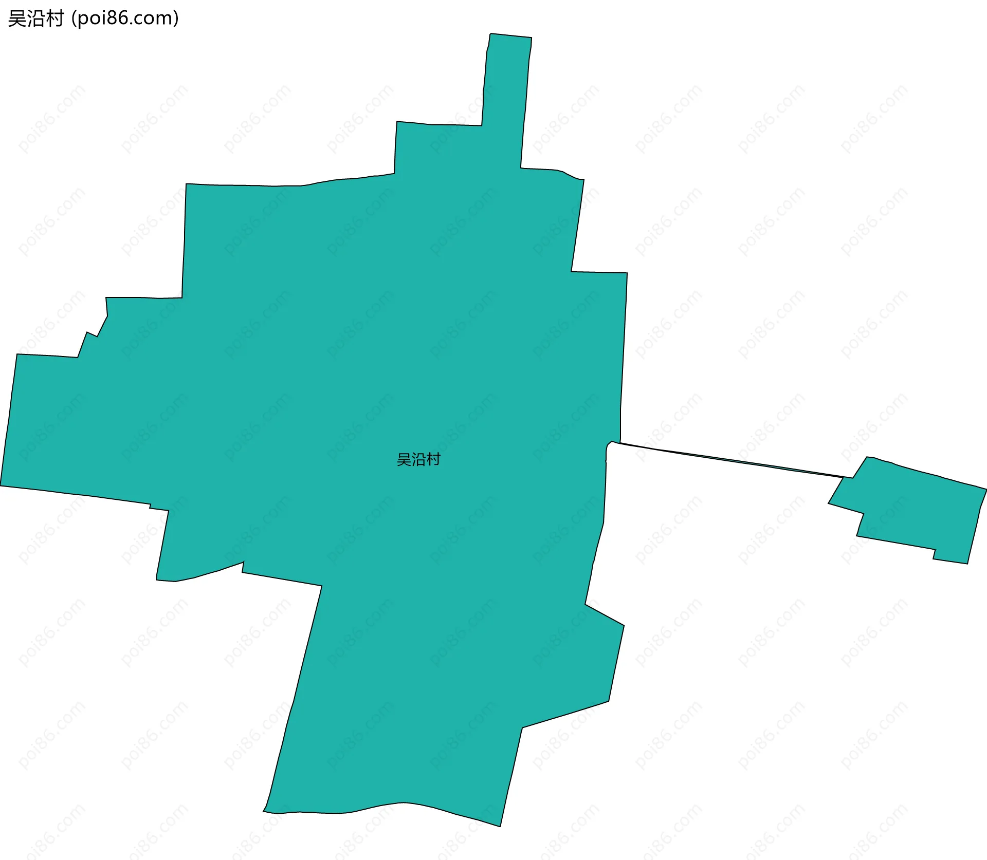 吴沿村边界地图