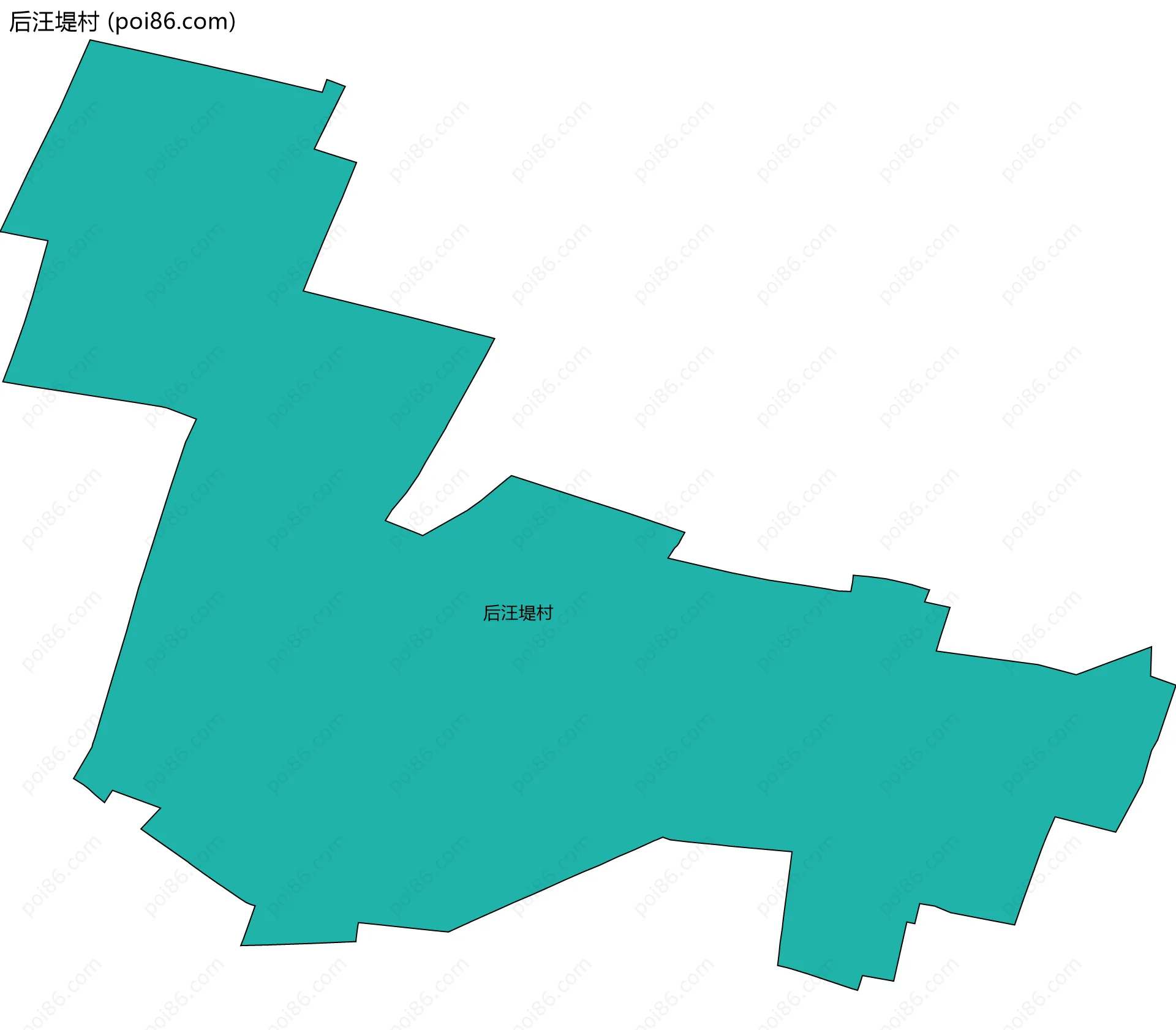 后汪堤村边界地图