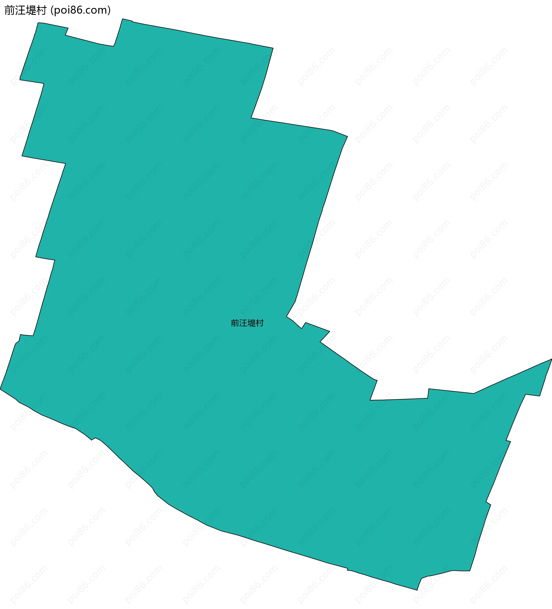 前汪堤村边界地图