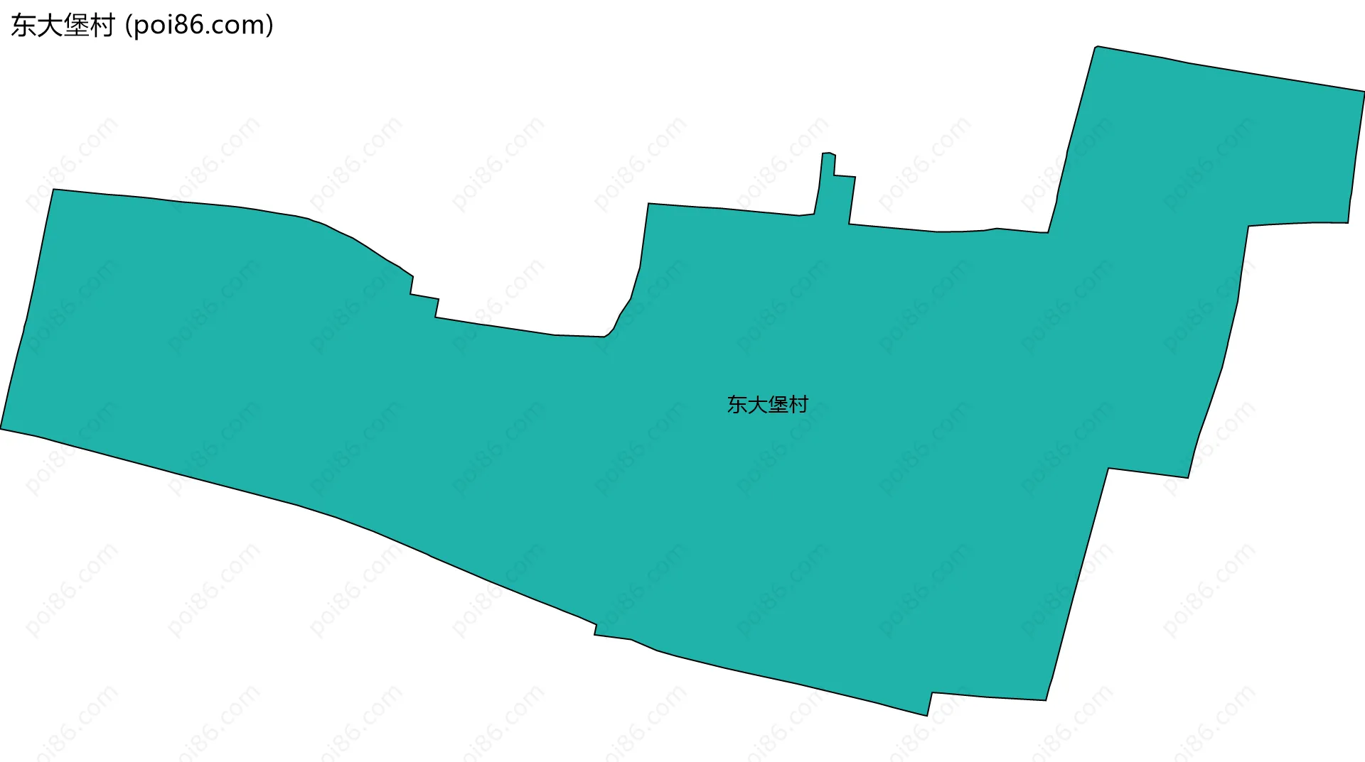 东大堡村边界地图