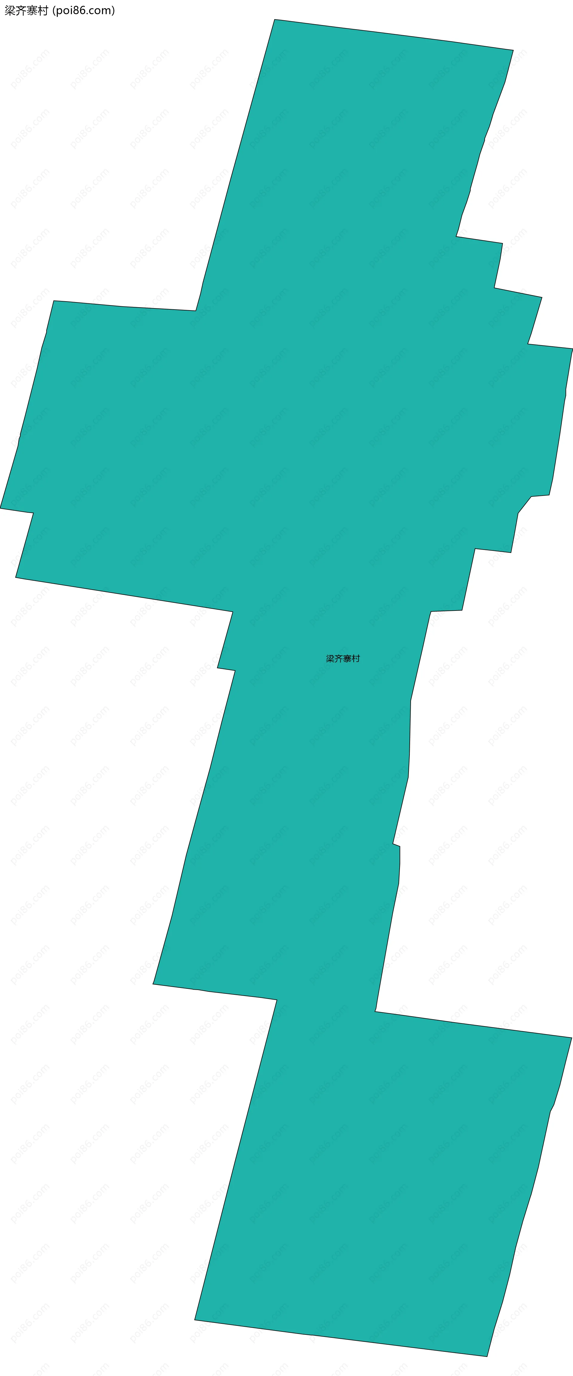 梁齐寨村边界地图