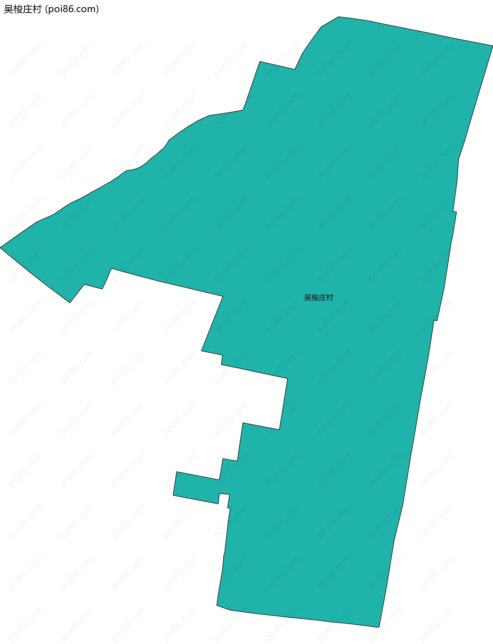 吴梭庄村边界地图