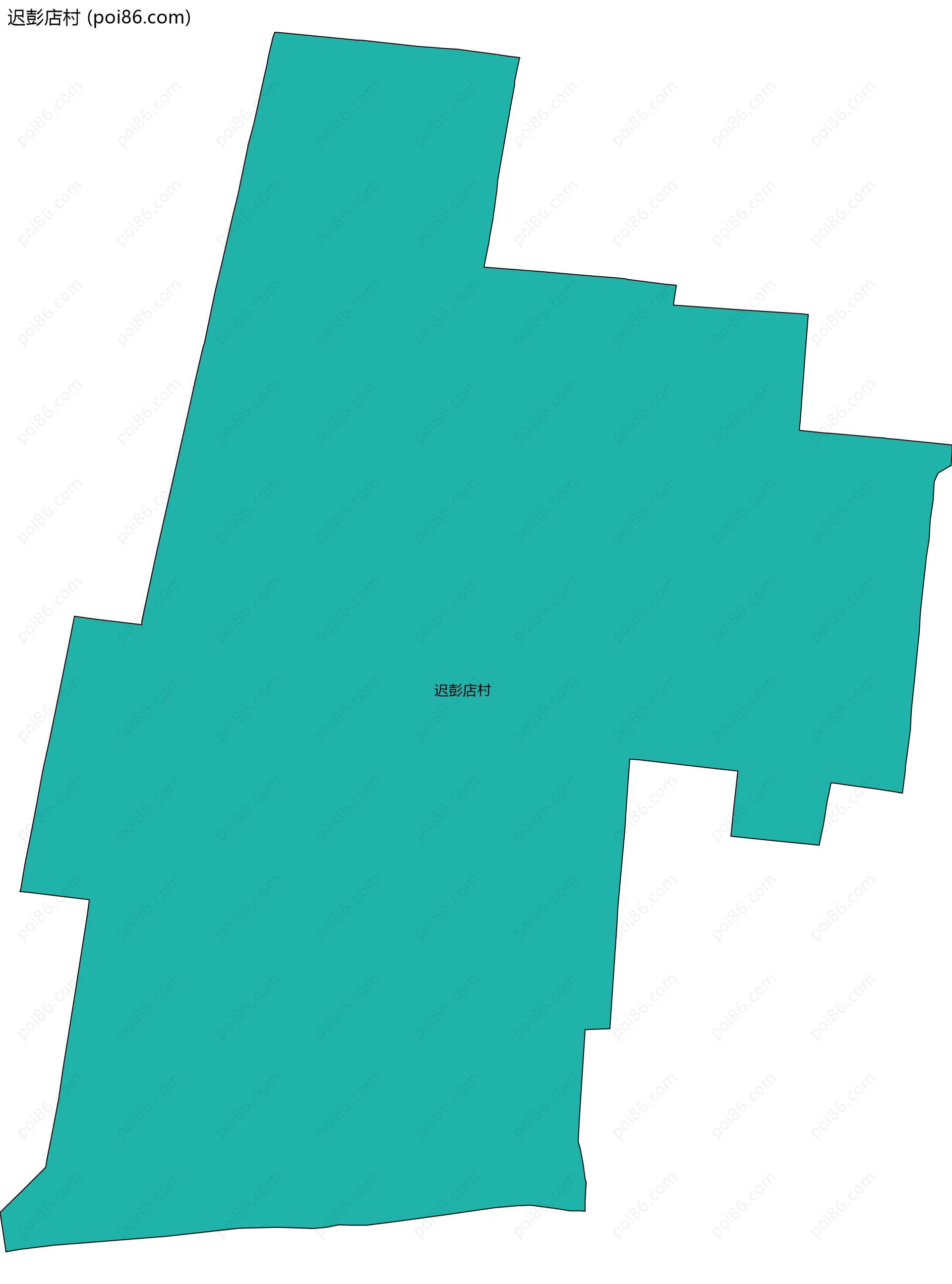 迟彭店村边界地图