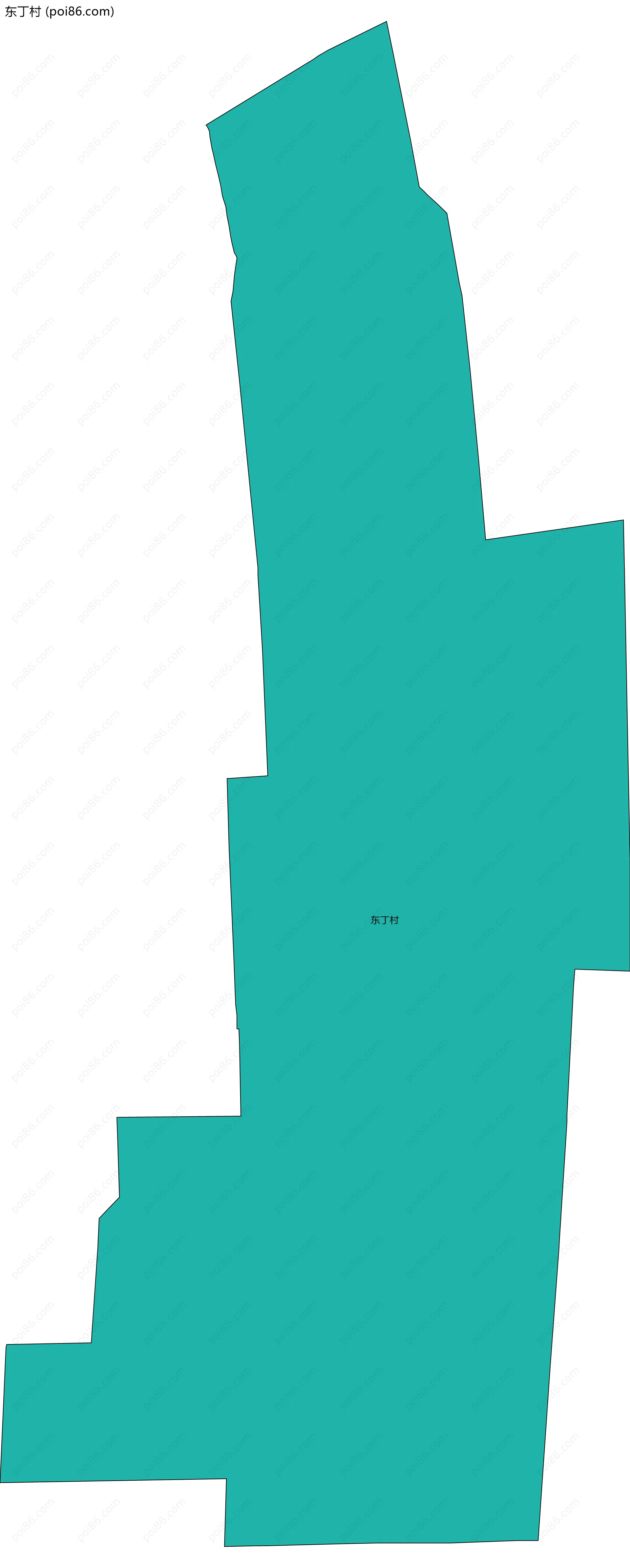 东丁村边界地图