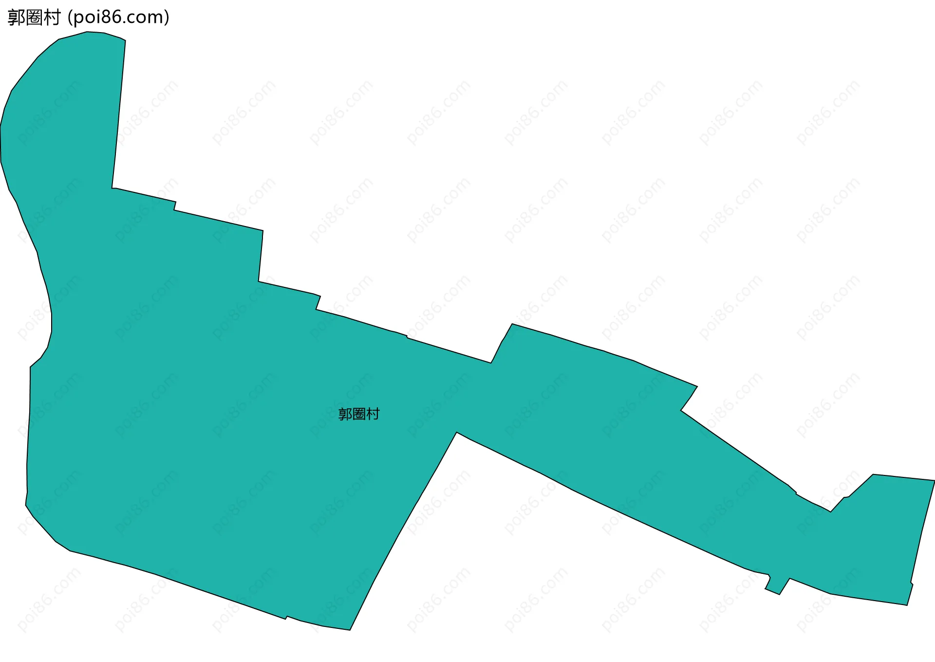 郭圈村边界地图