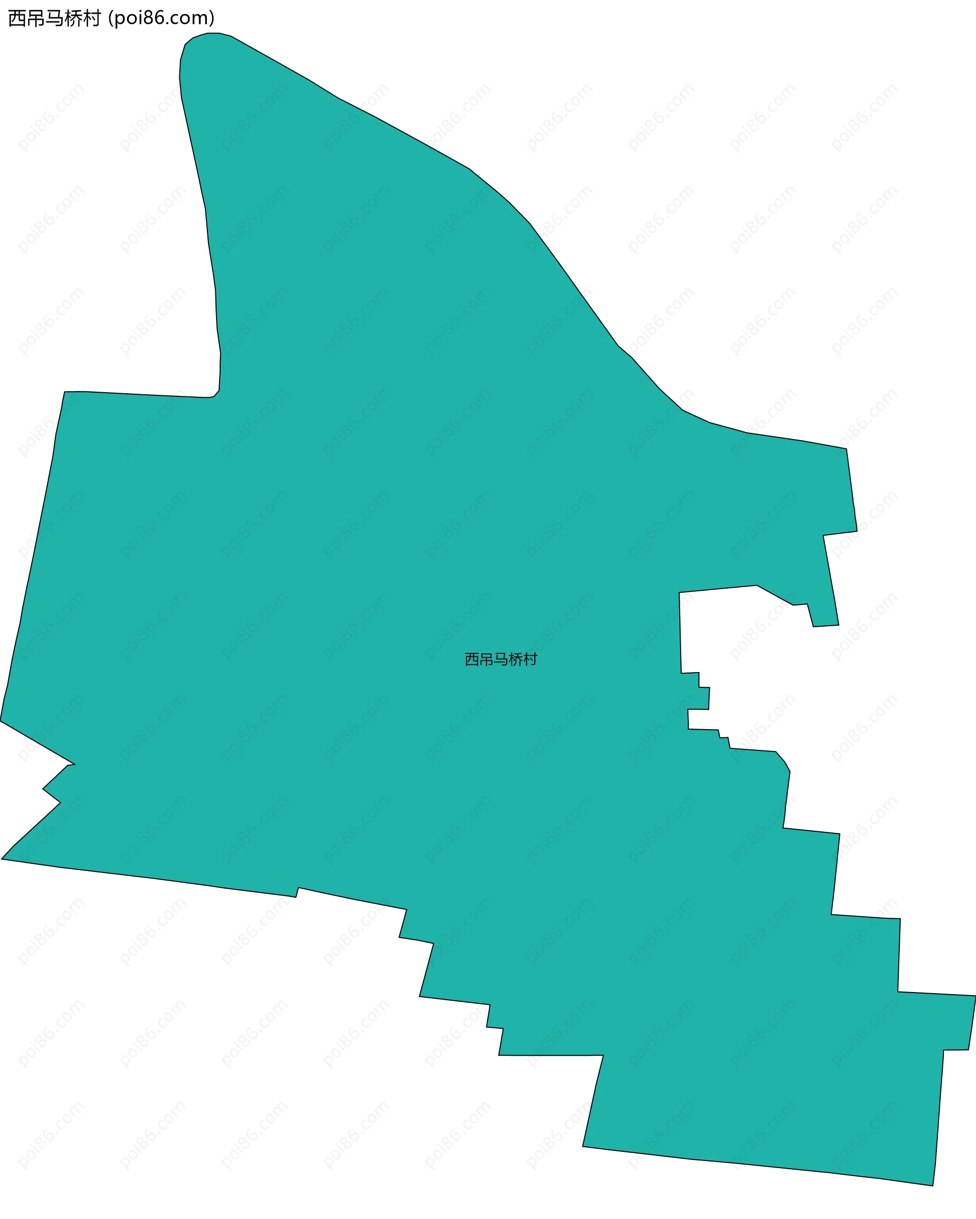 西吊马桥村边界地图