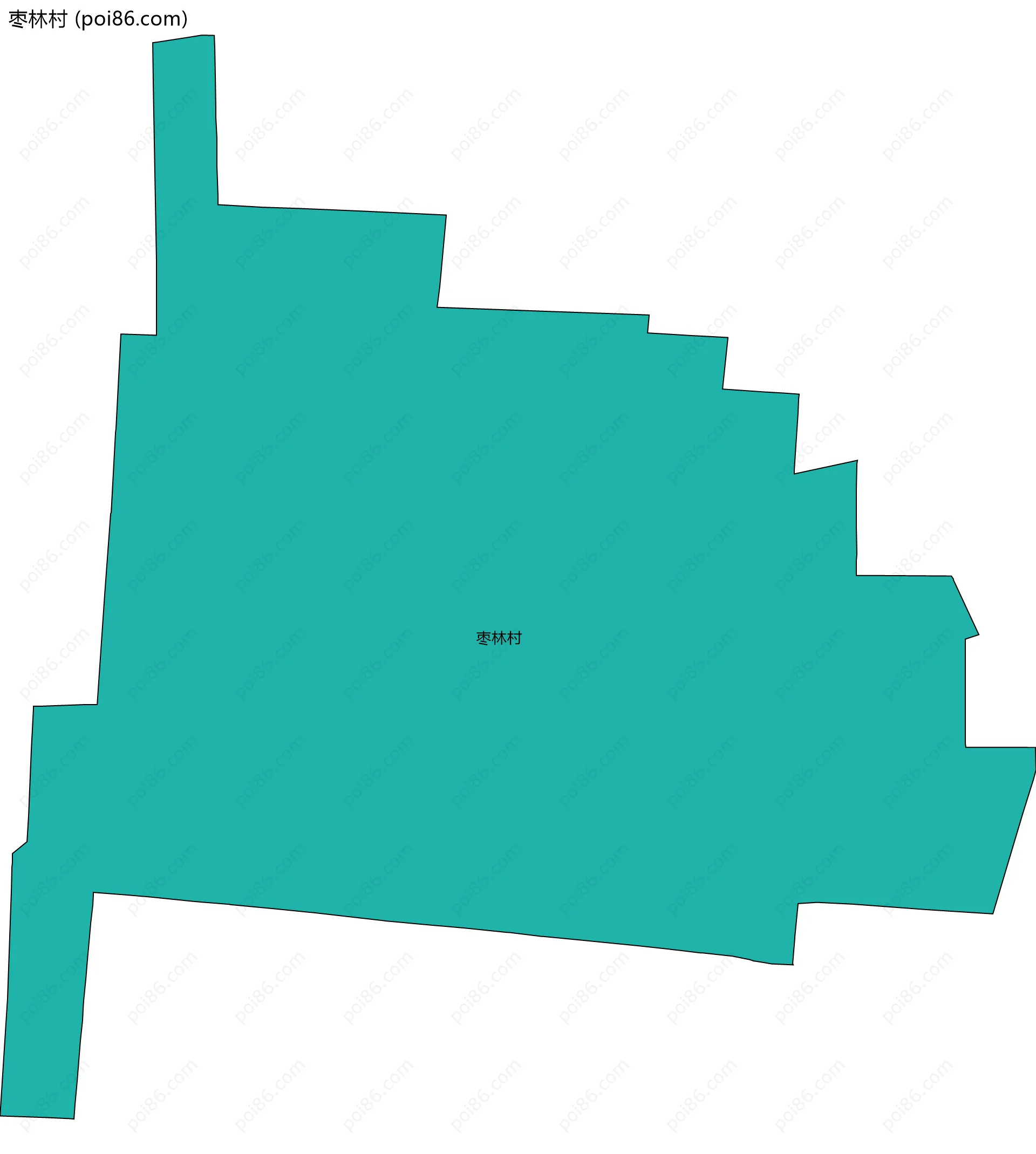 枣林村边界地图