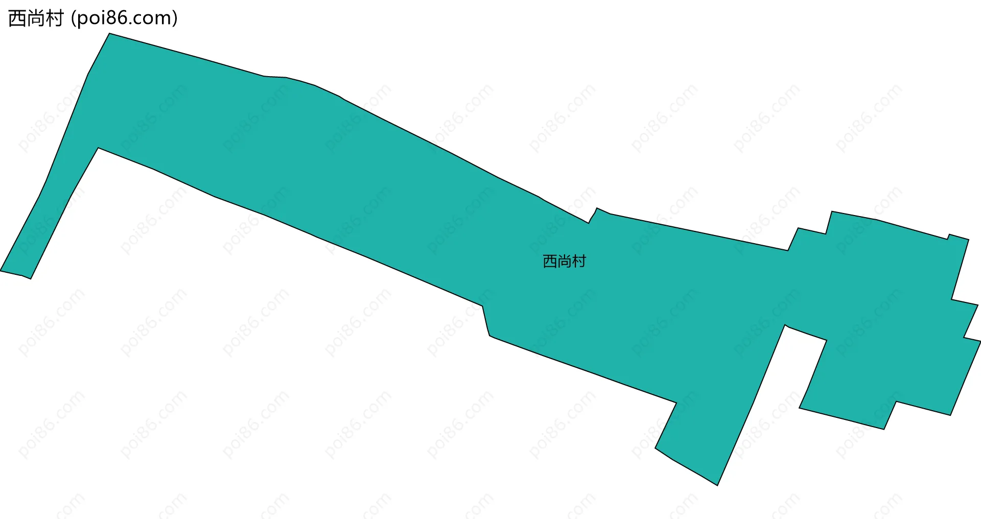 西尚村边界地图
