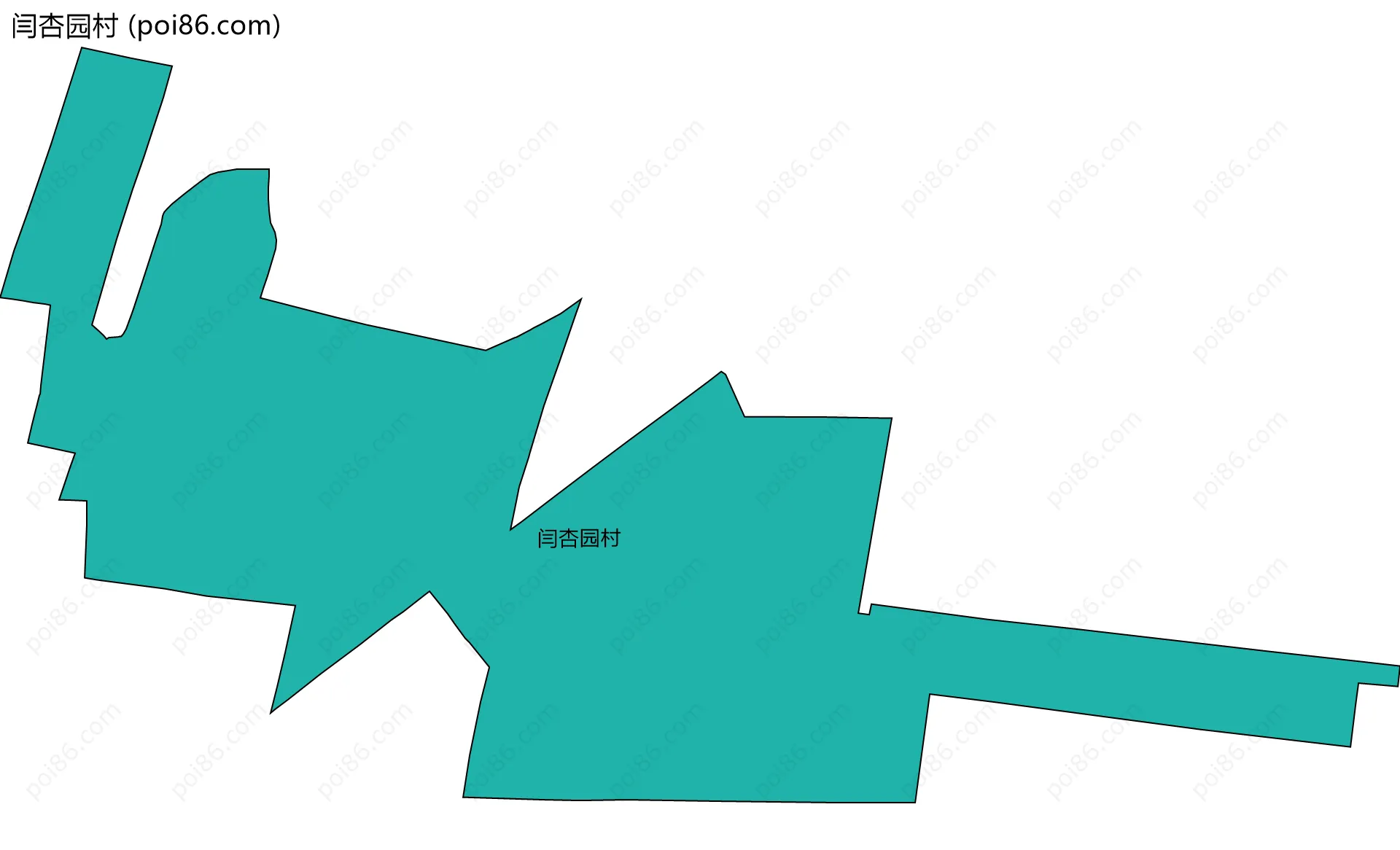 闫杏园村边界地图