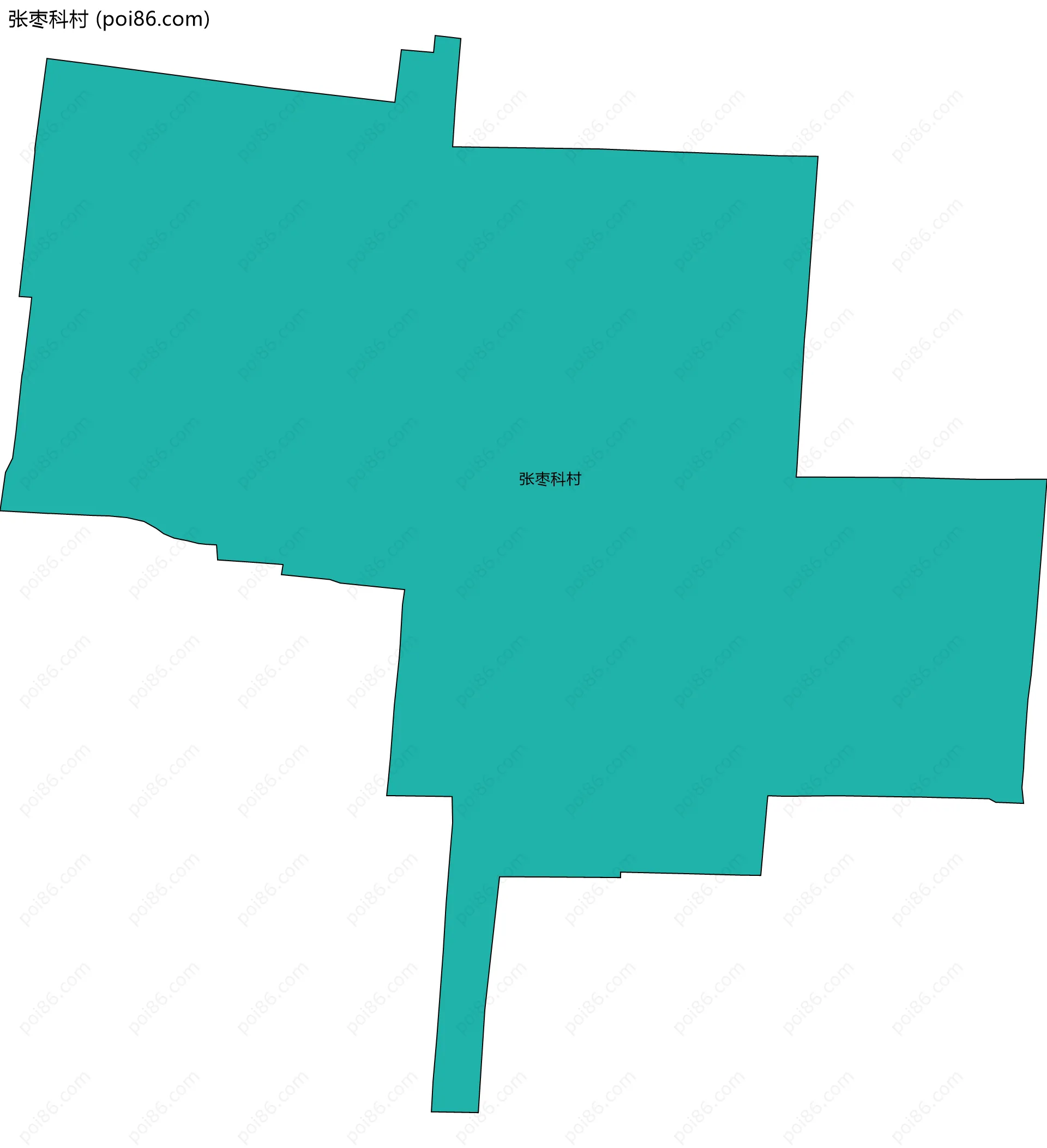 张枣科村边界地图