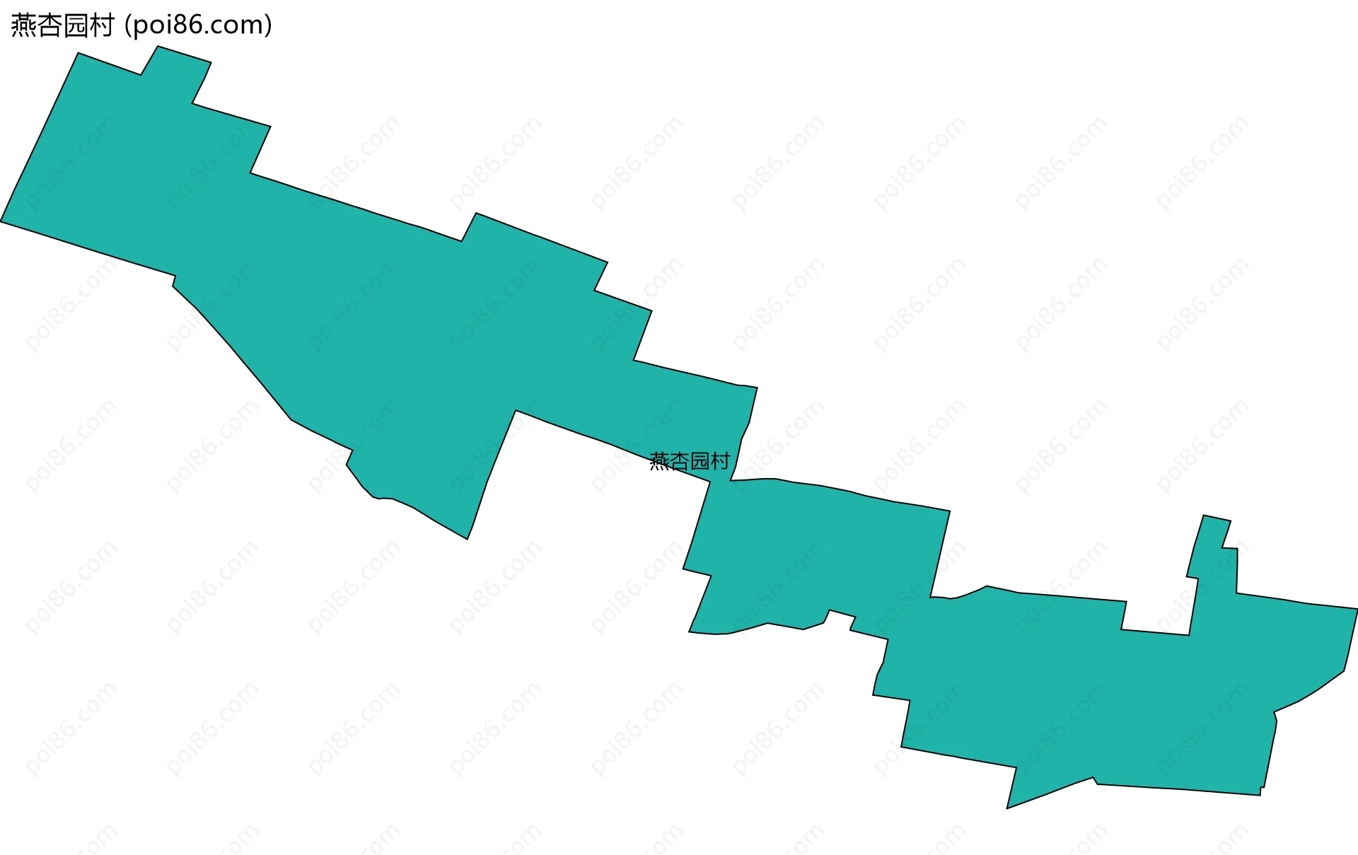 燕杏园村边界地图