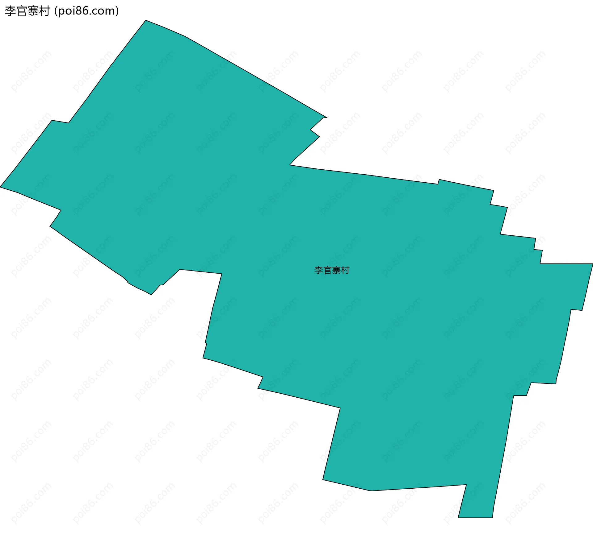 李官寨村边界地图