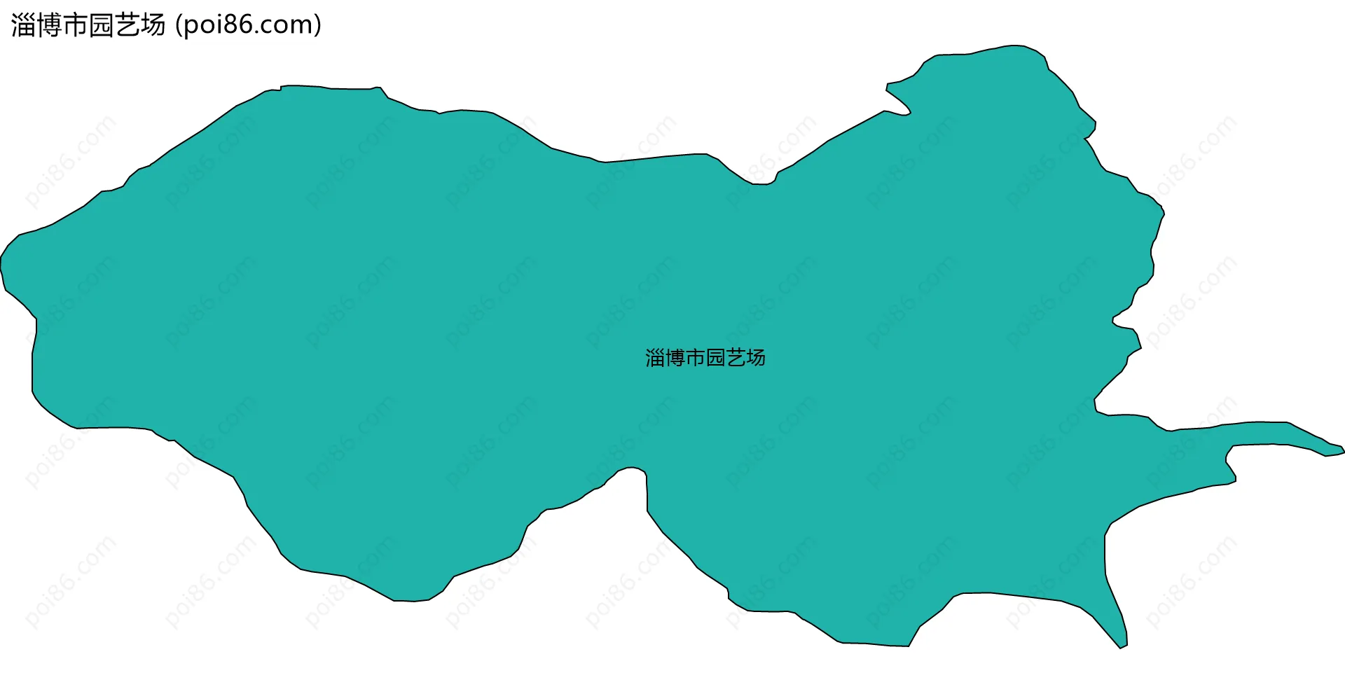 淄博市园艺场边界地图