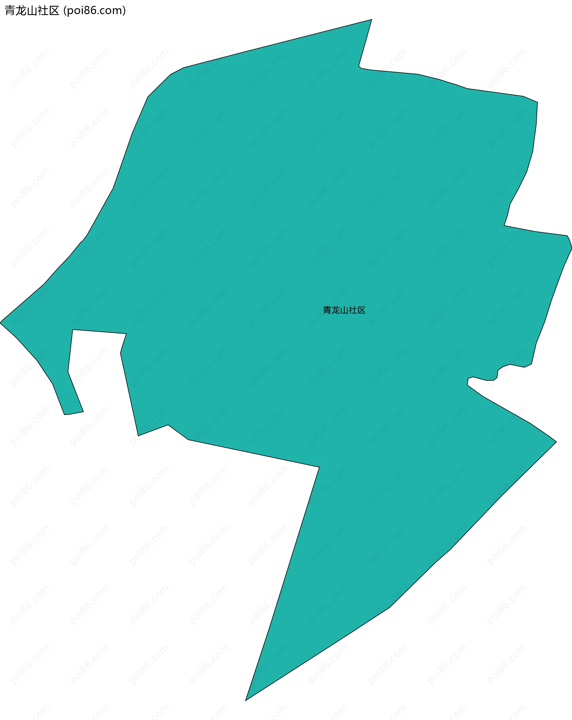 青龙山社区边界地图