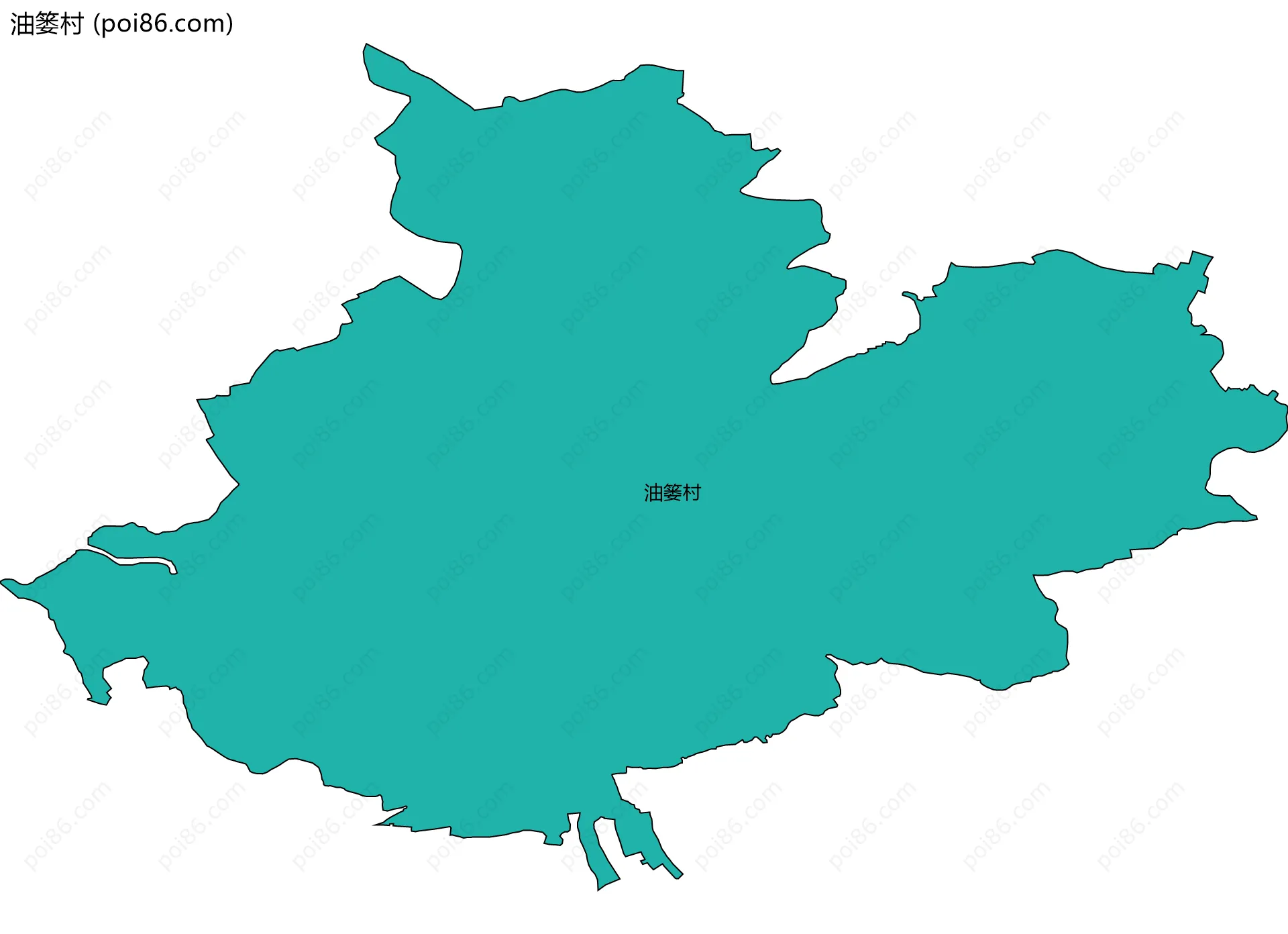 油篓村边界地图