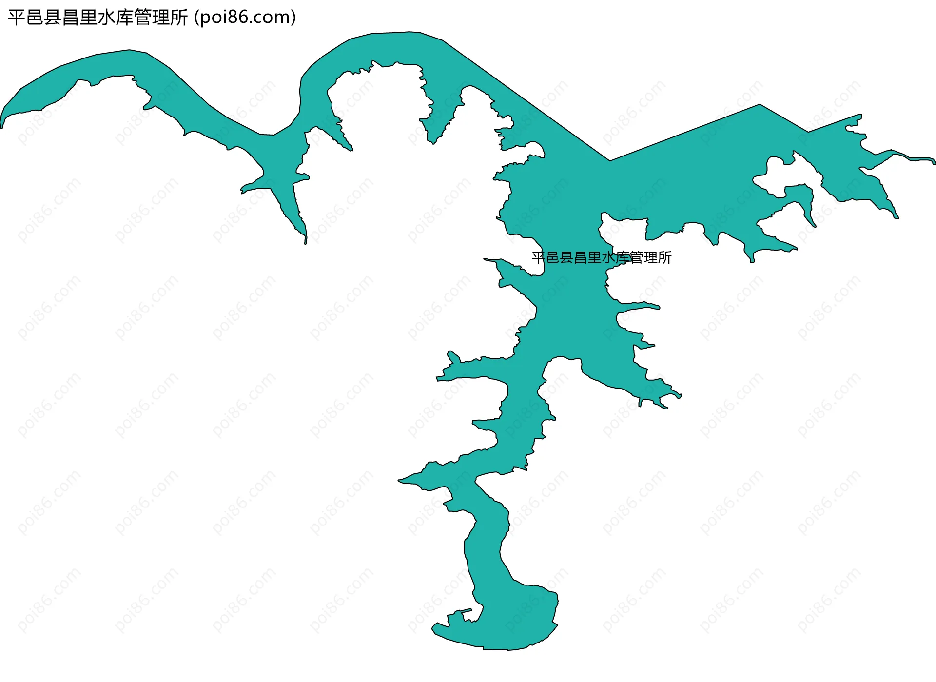 平邑县昌里水库管理所边界地图