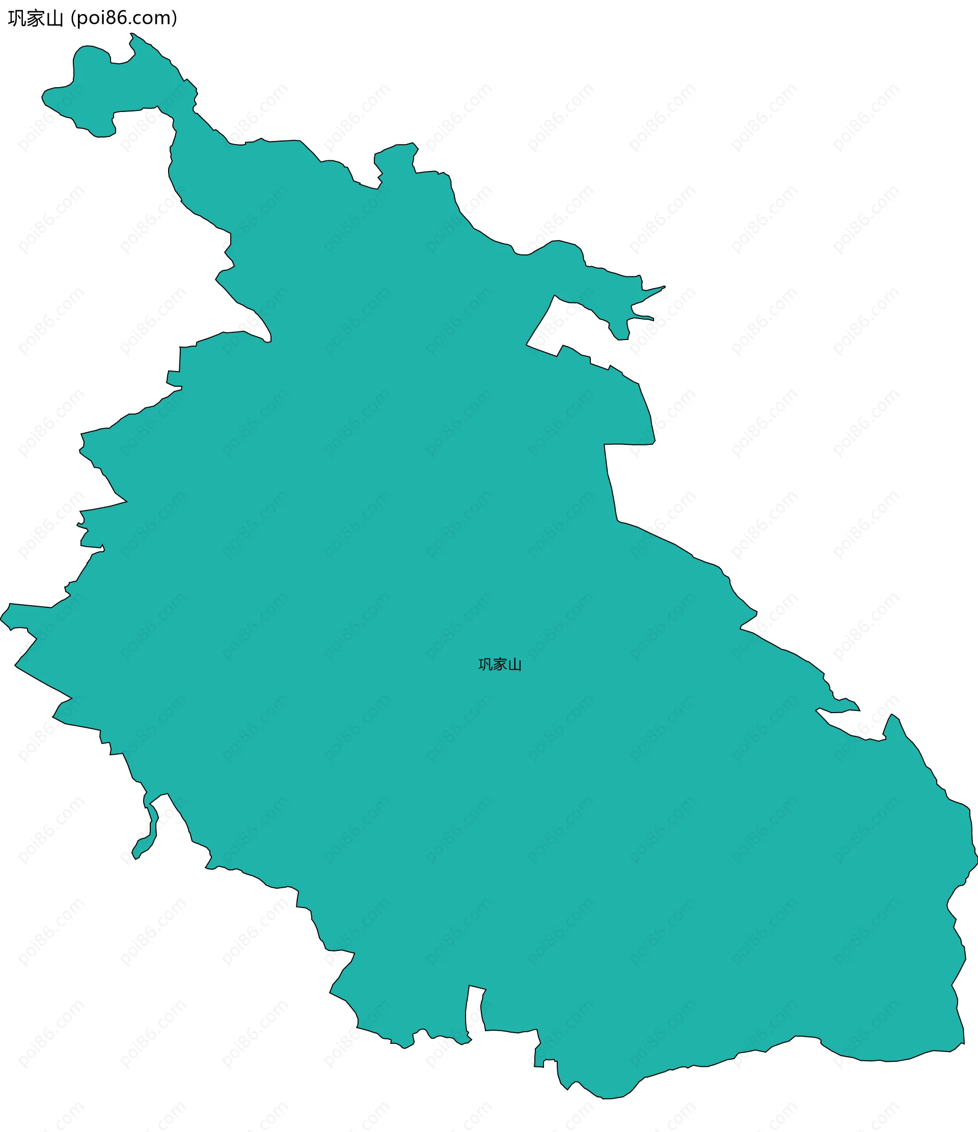巩家山边界地图