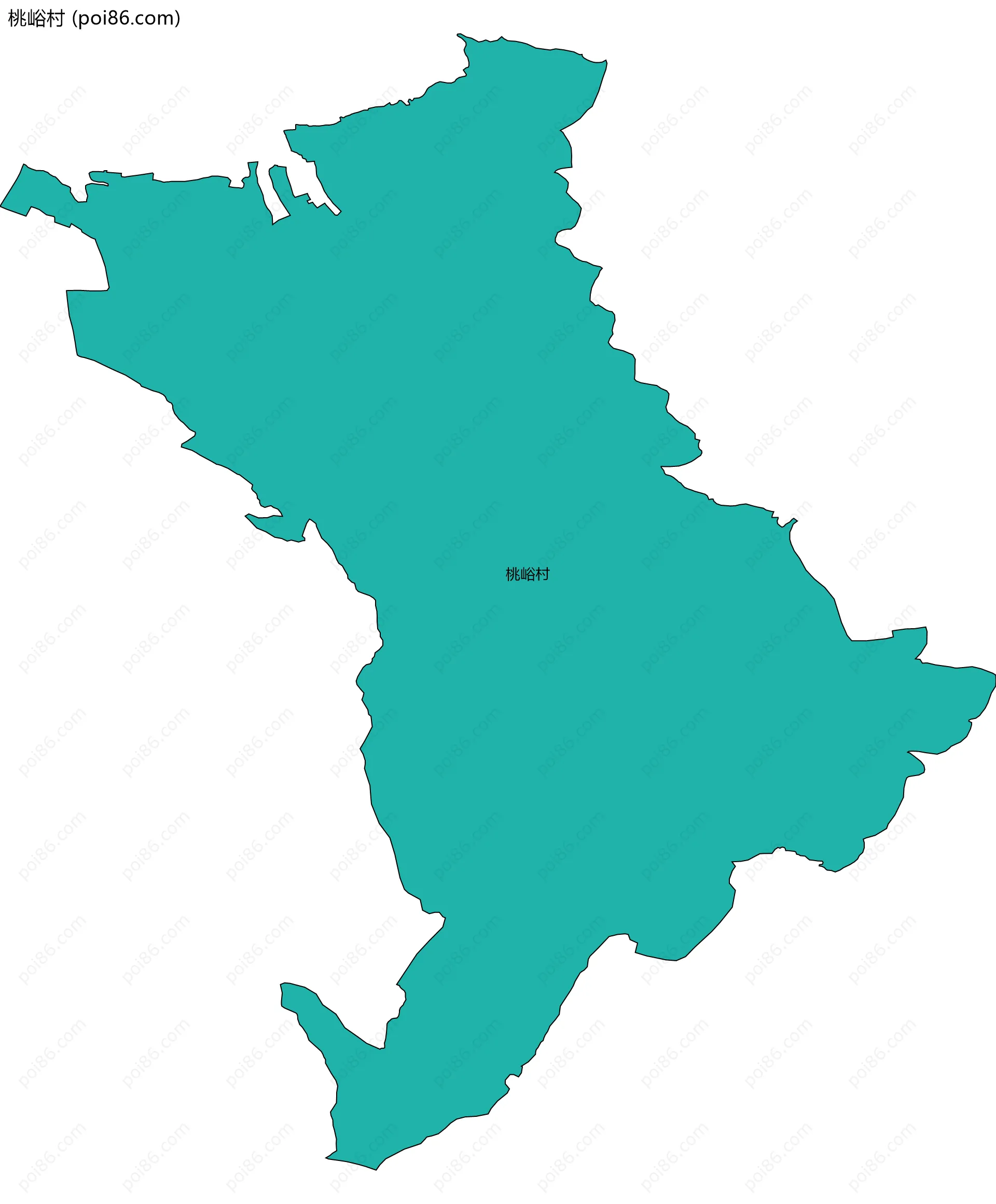 桃峪村边界地图