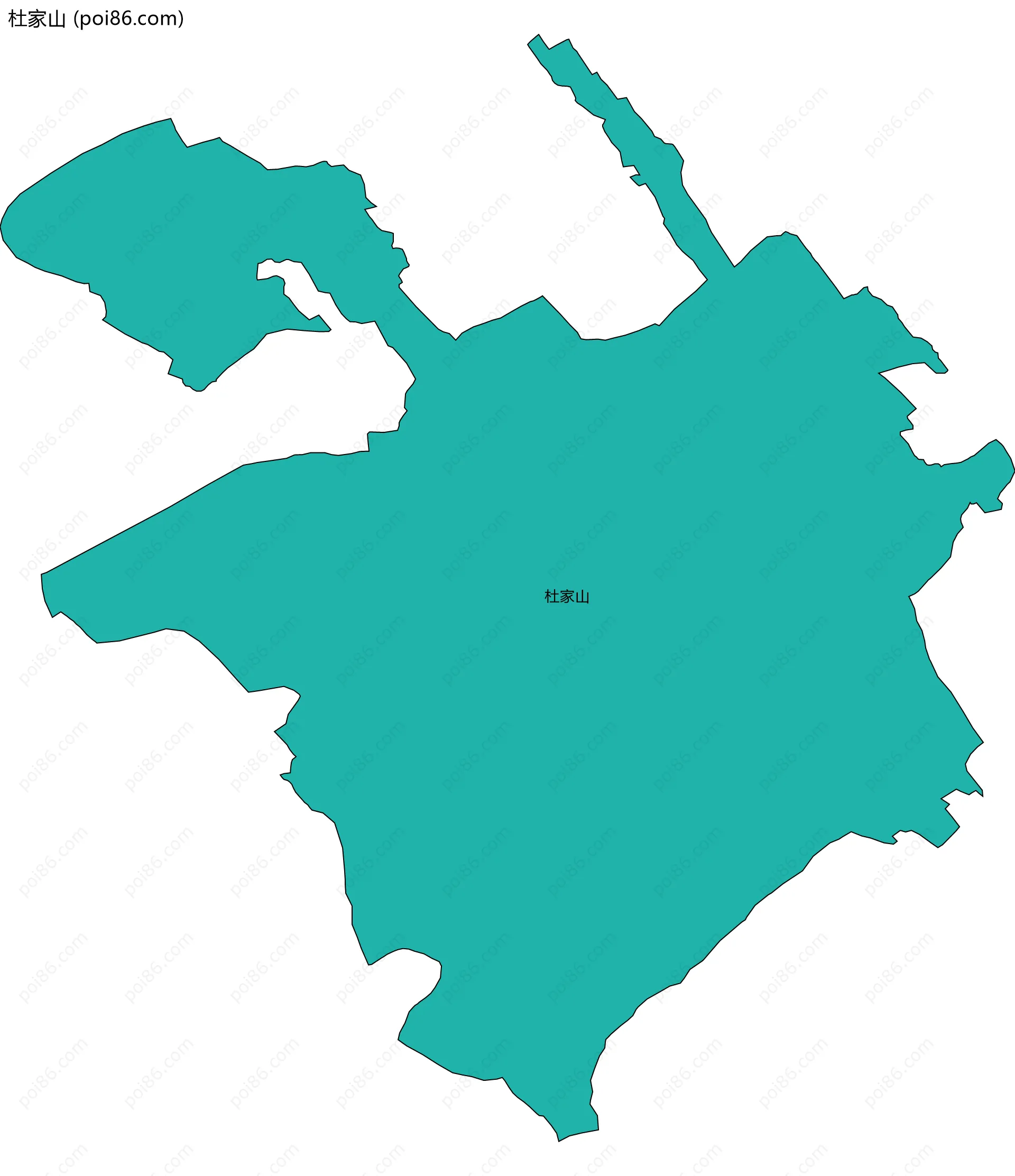 杜家山边界地图
