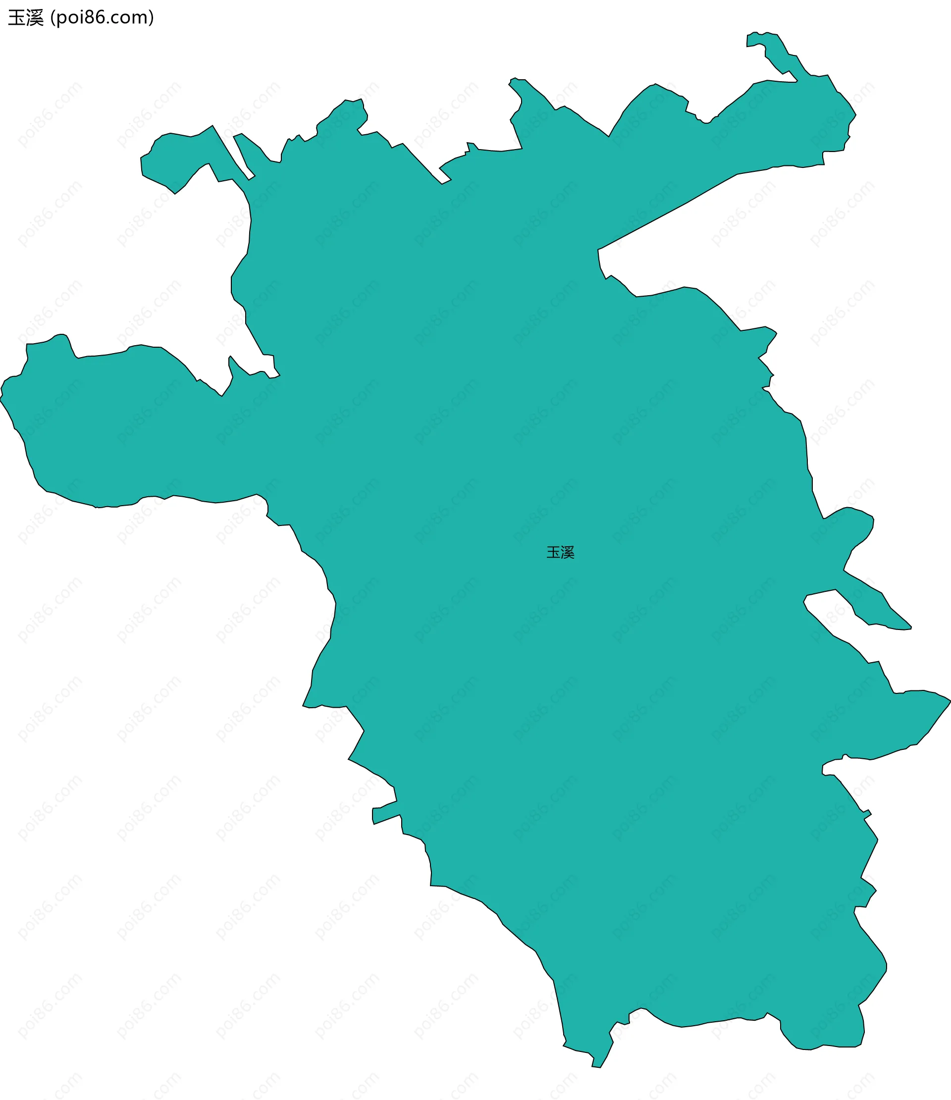 玉溪边界地图