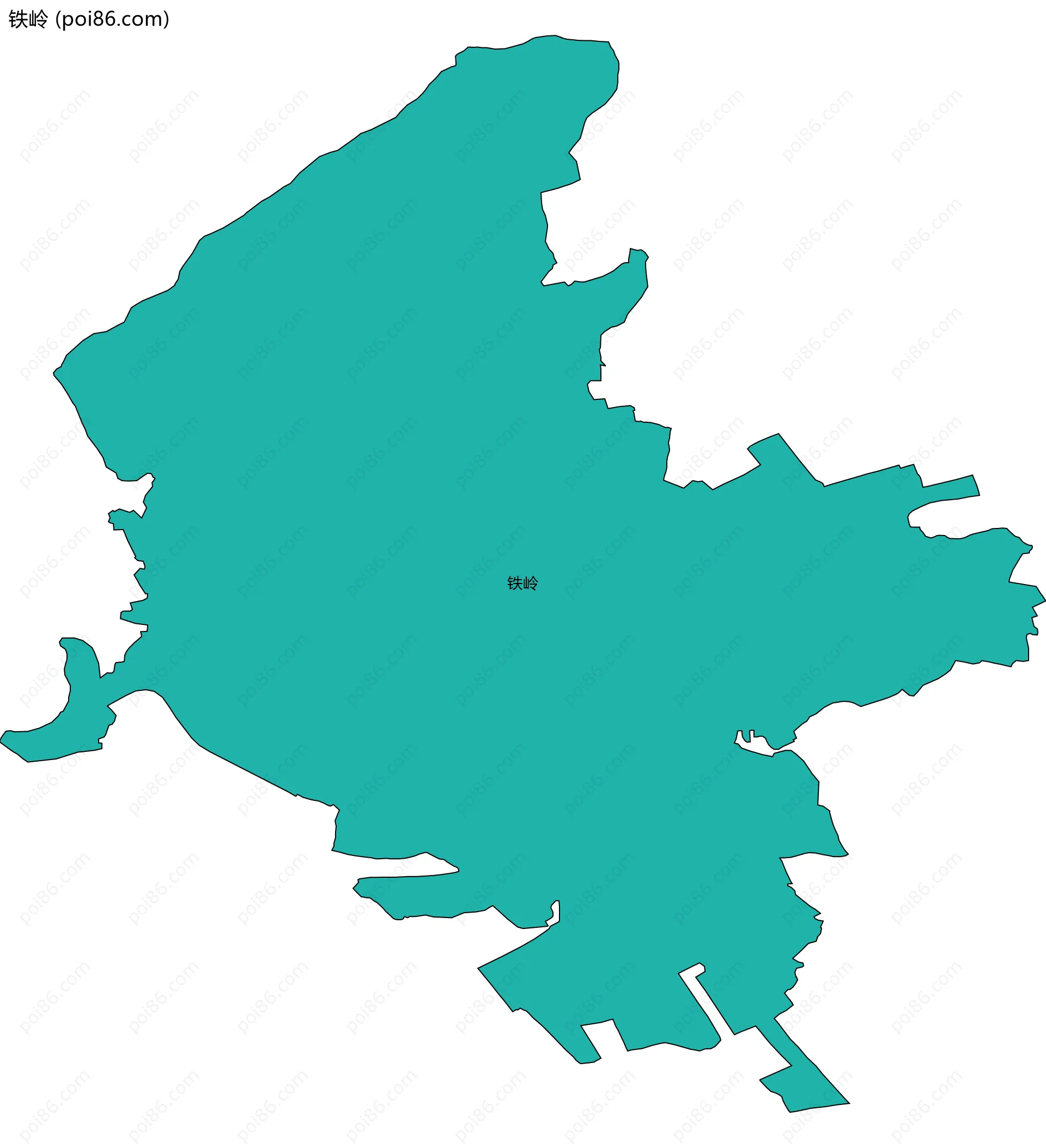 铁岭边界地图
