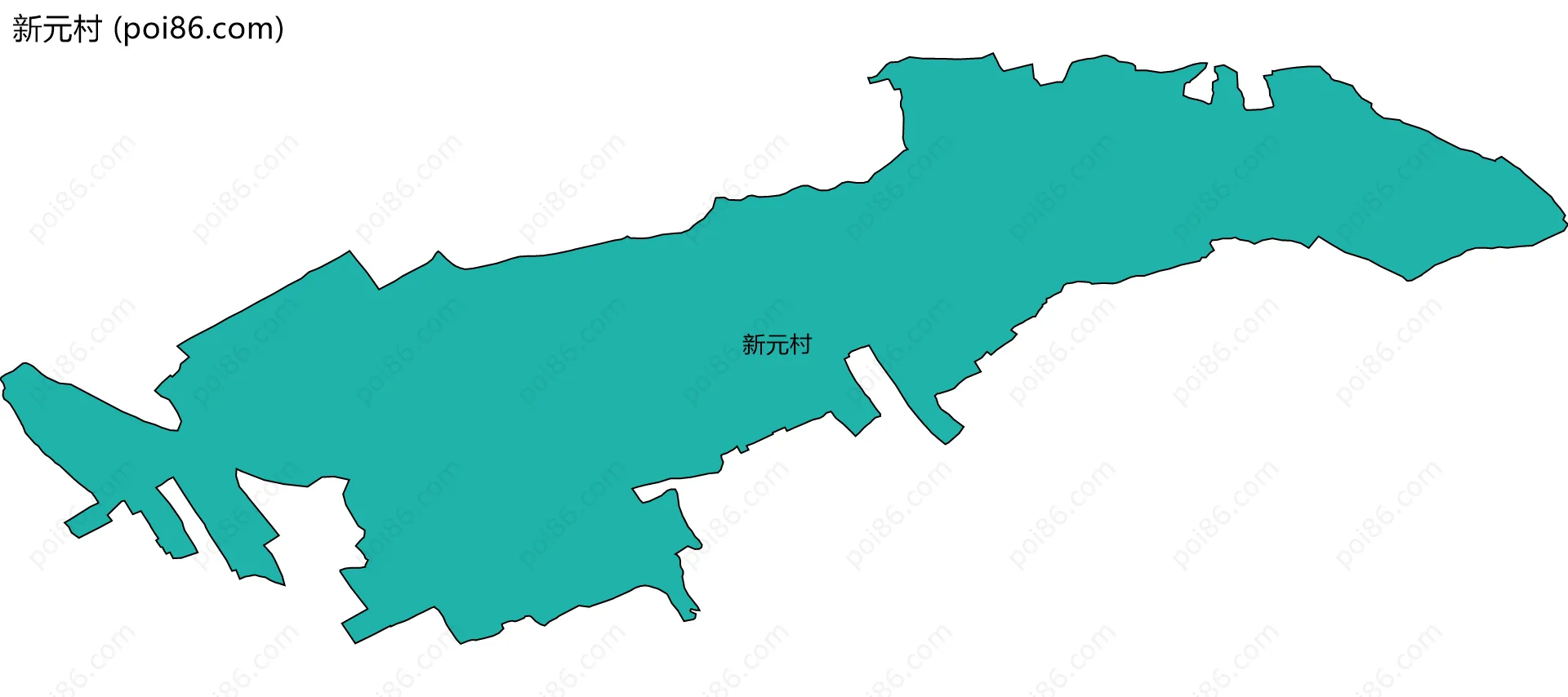 新元村边界地图