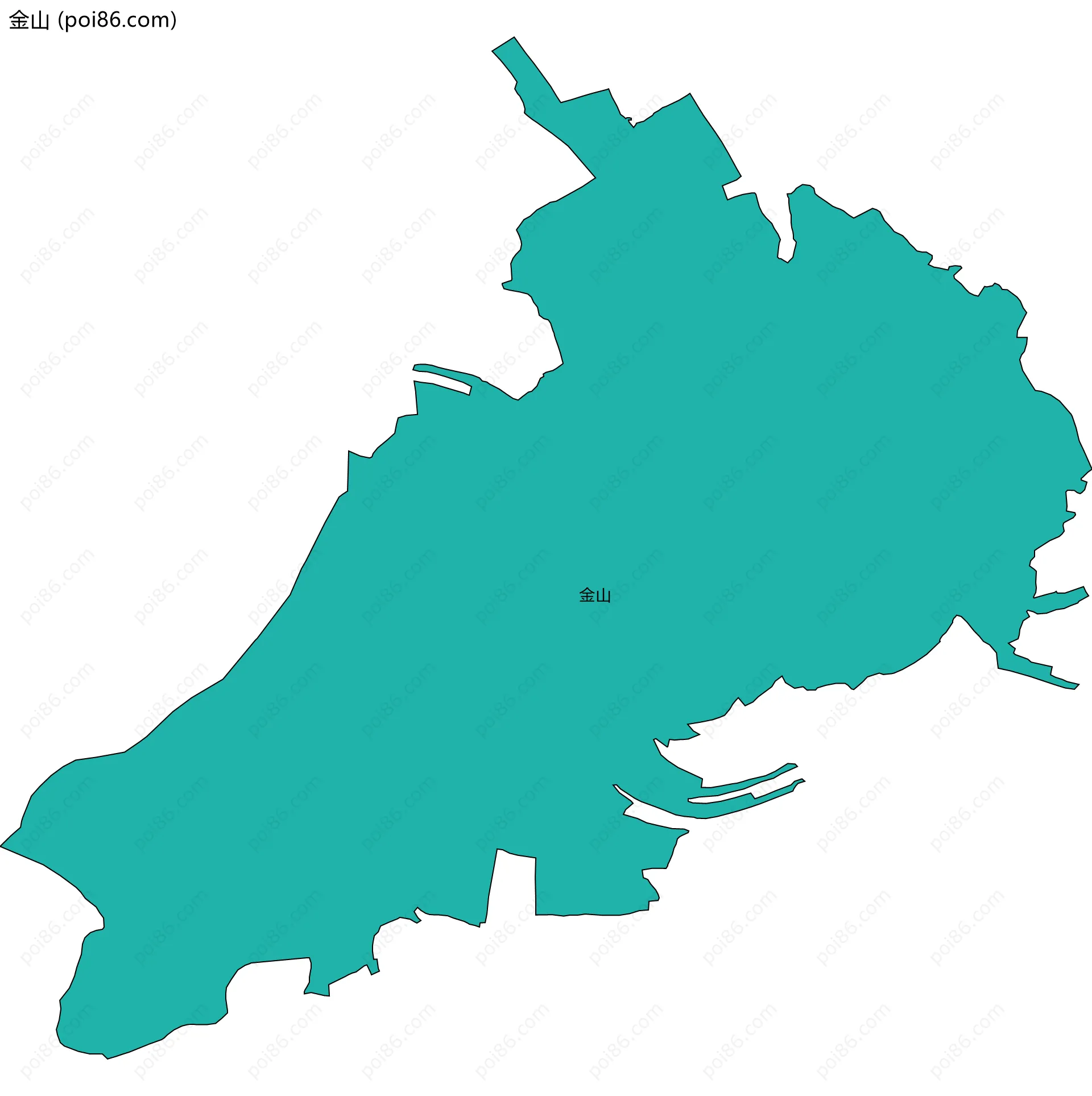 金山边界地图