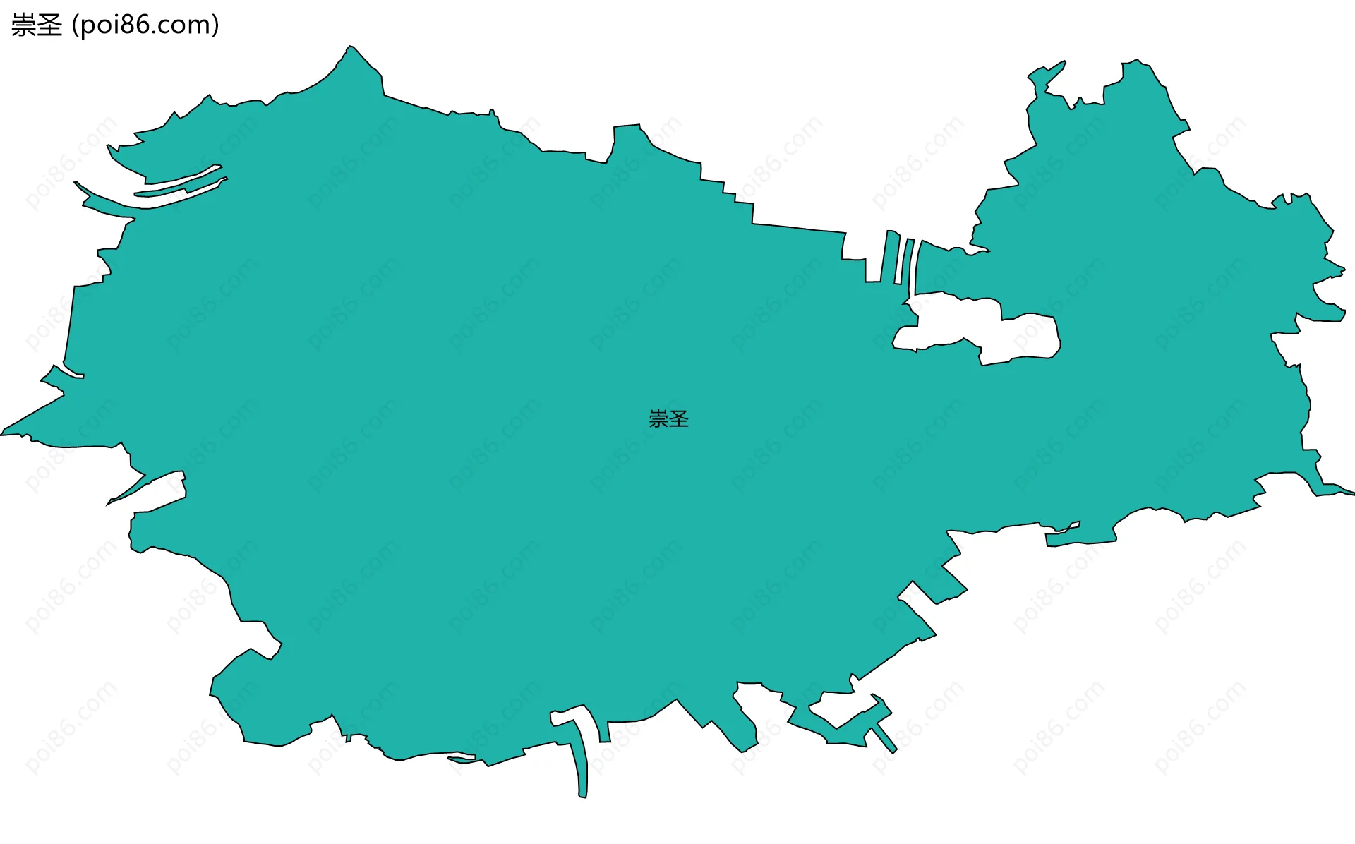 崇圣边界地图