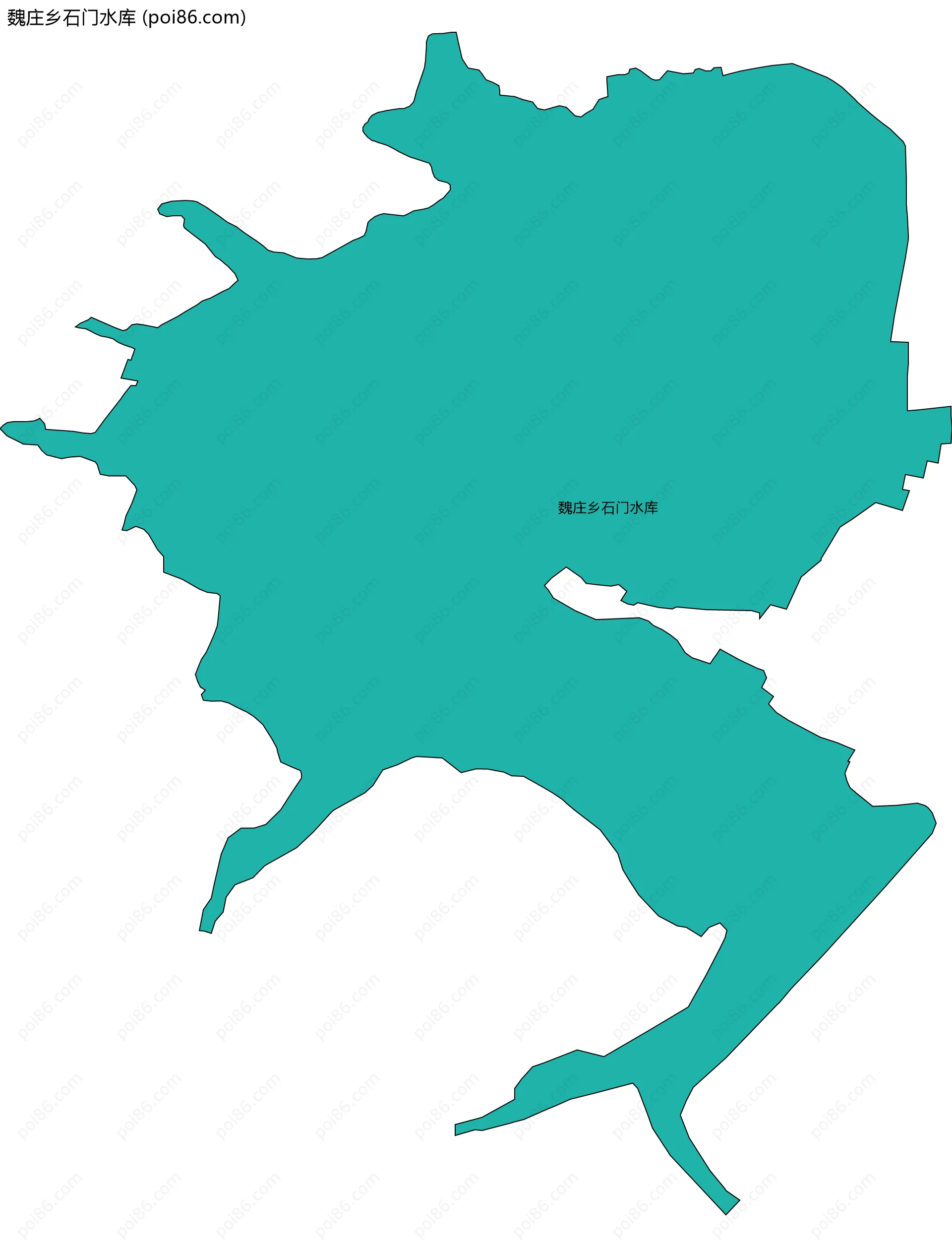 魏庄乡石门水库边界地图