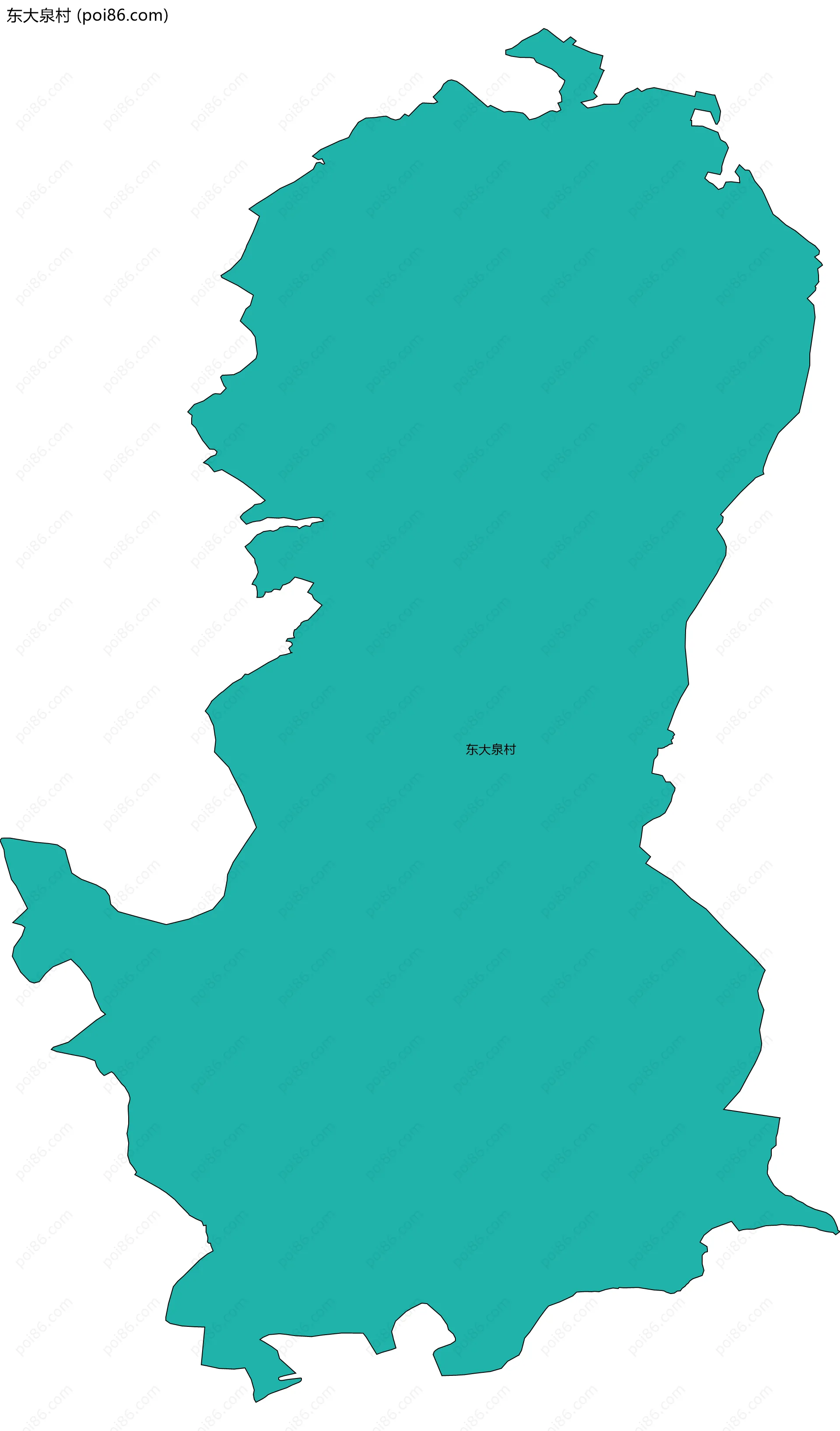 东大泉村边界地图
