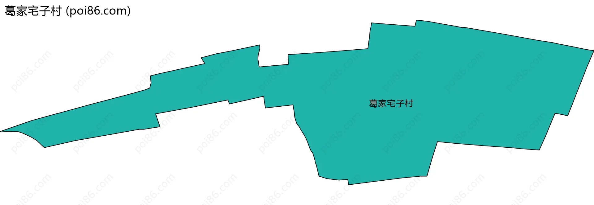 葛家宅子村边界地图