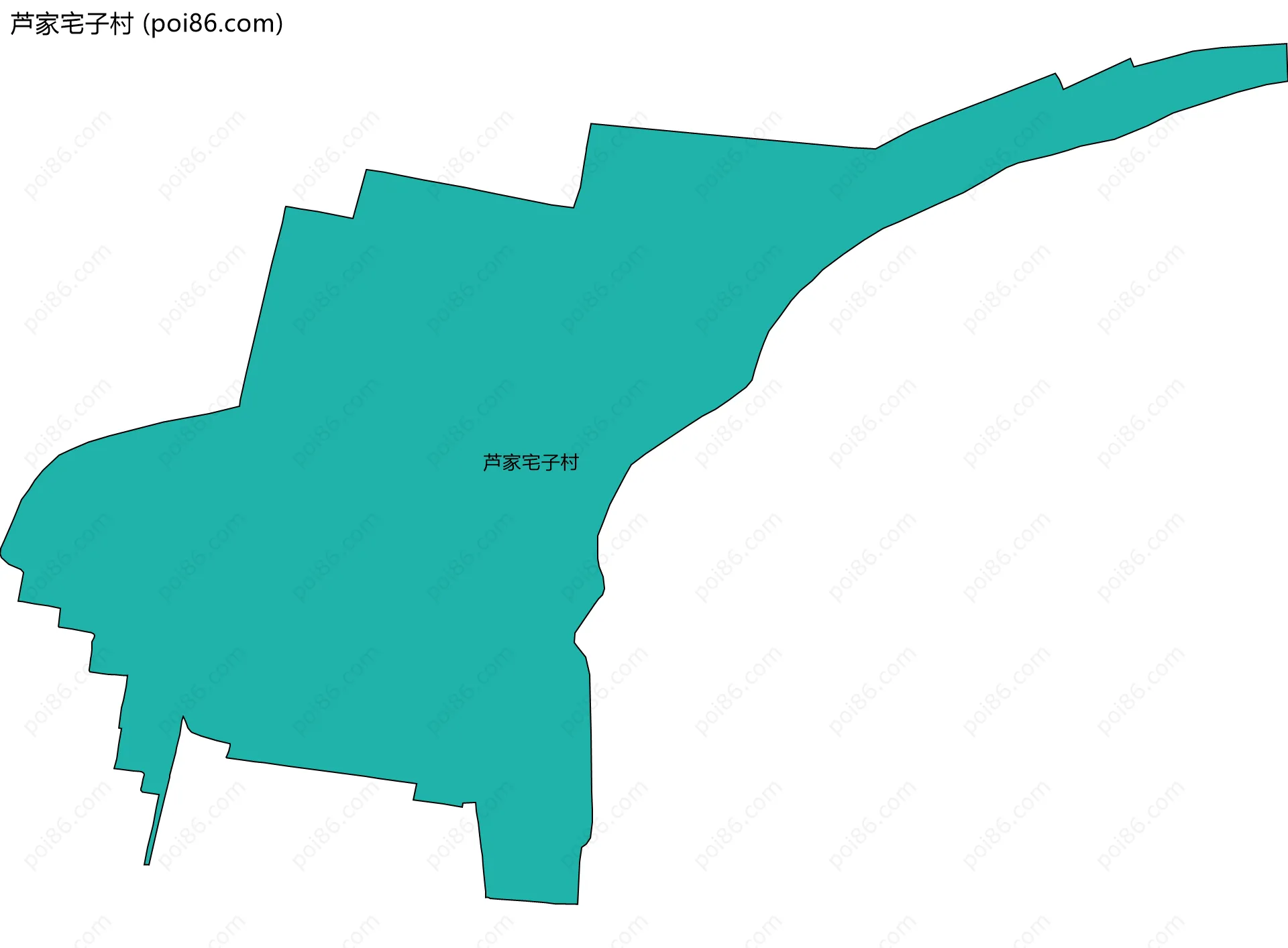 芦家宅子村边界地图