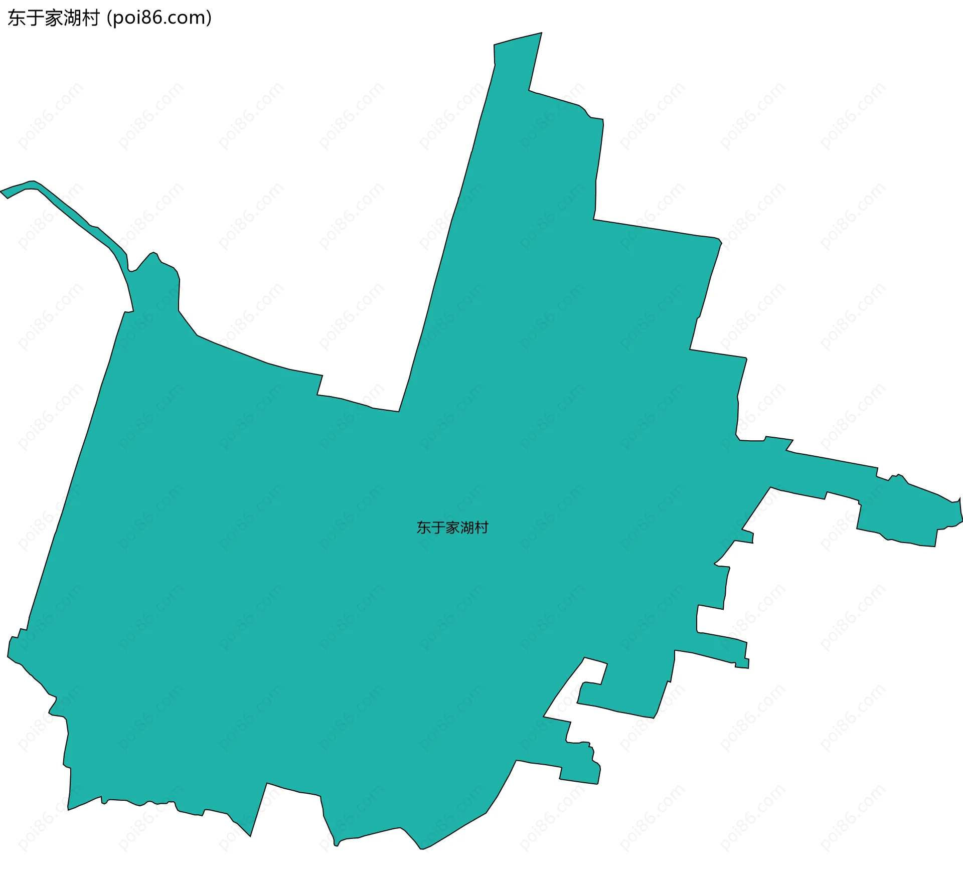 东于家湖村边界地图