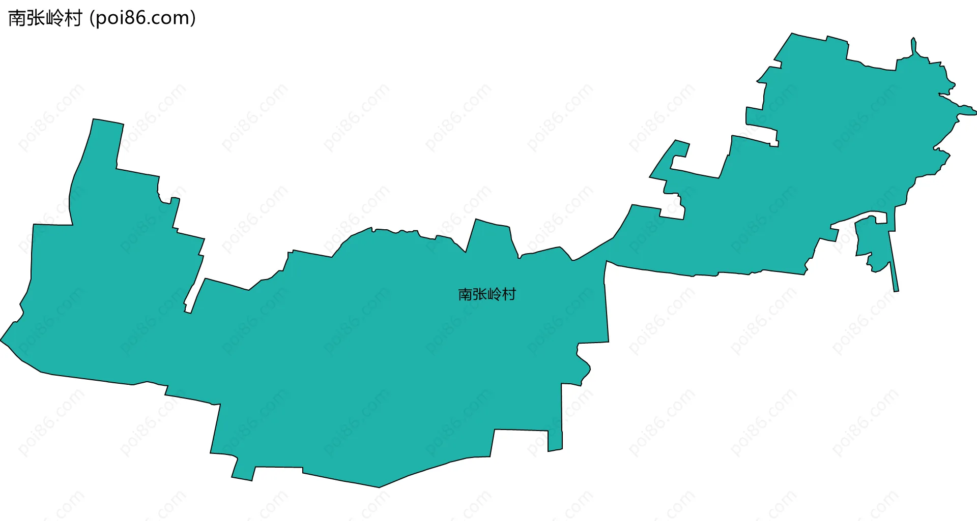 南张岭村边界地图