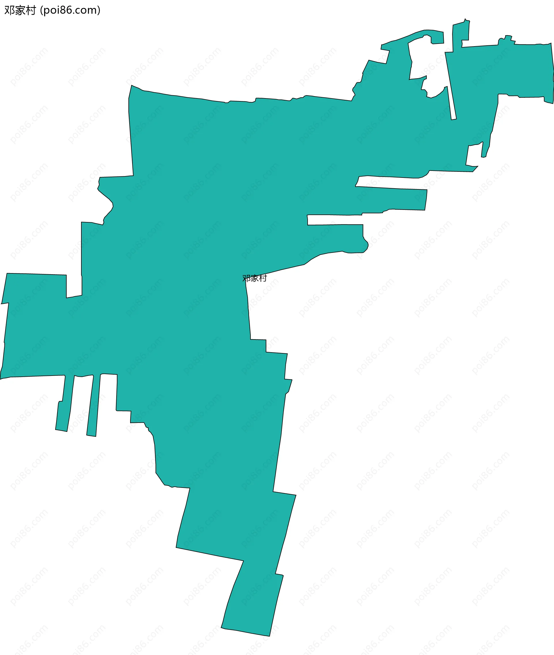 邓家村边界地图