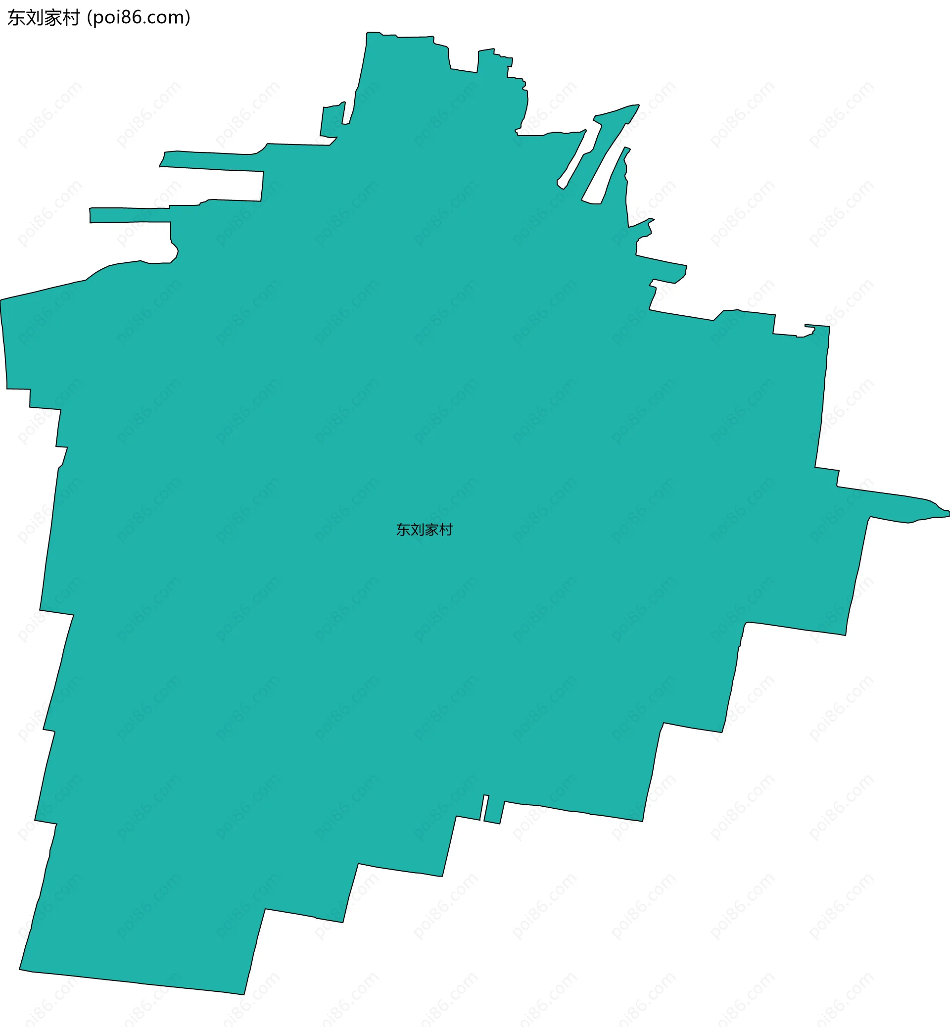 东刘家村边界地图