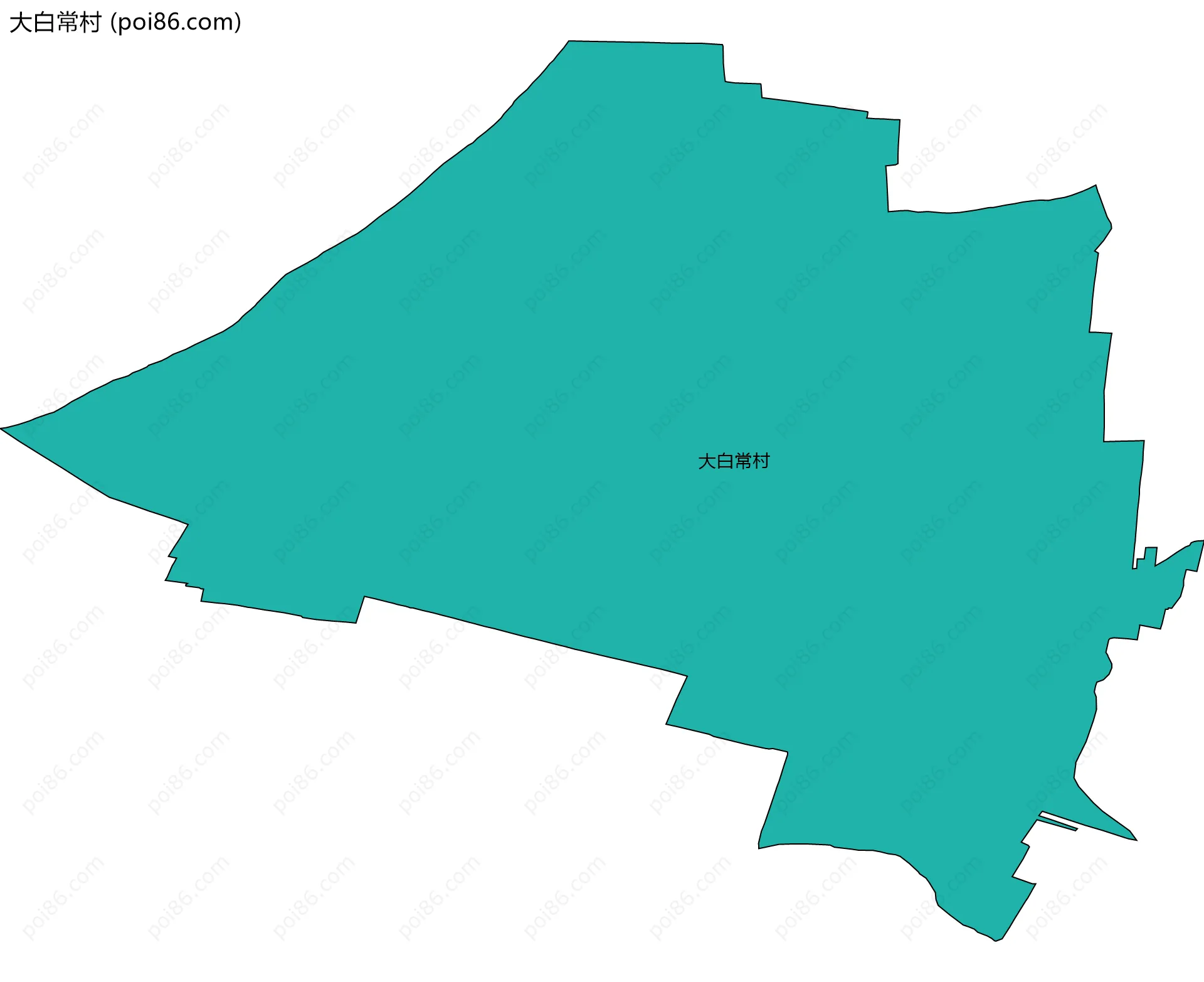 大白常村边界地图