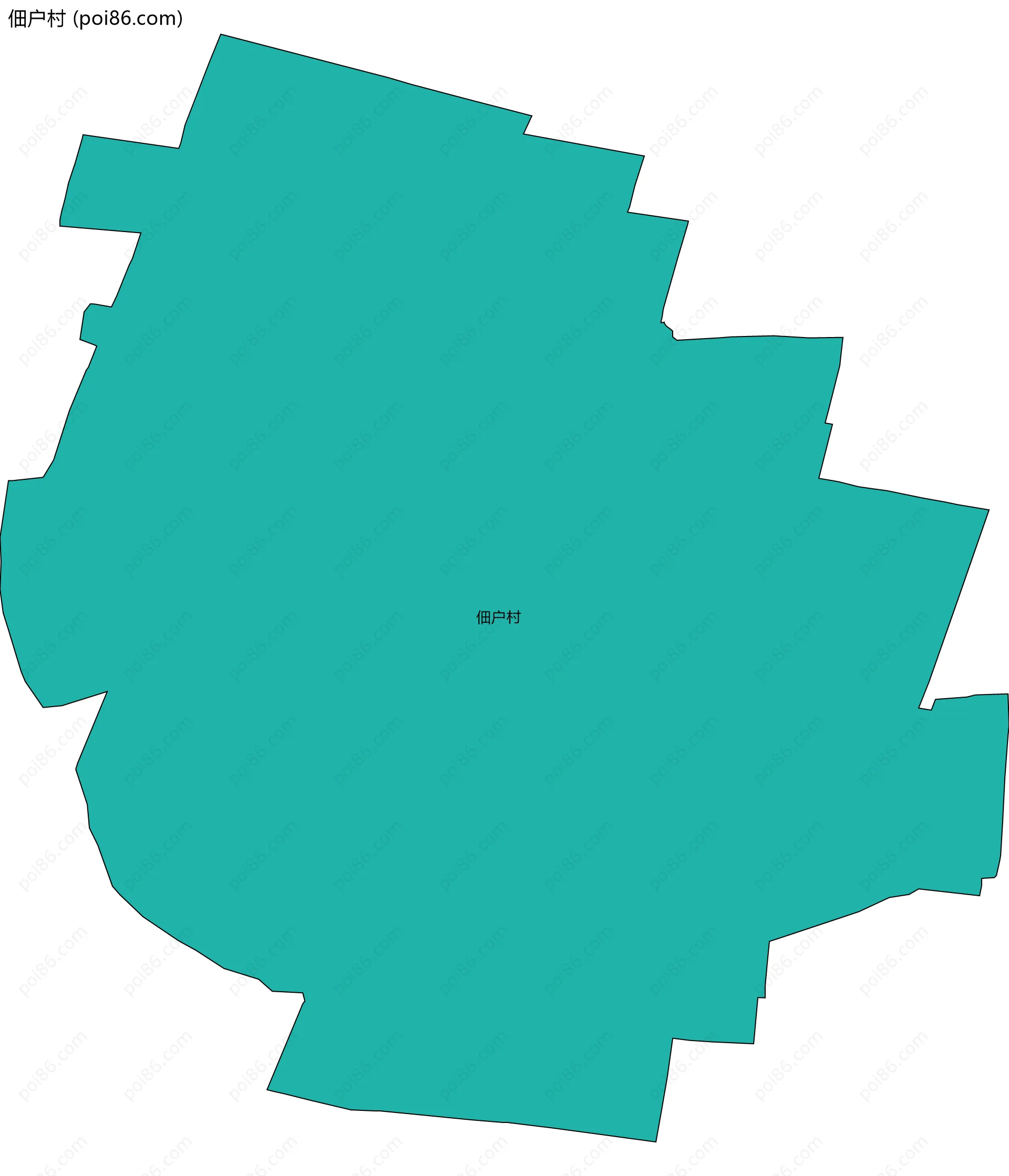 佃户村边界地图