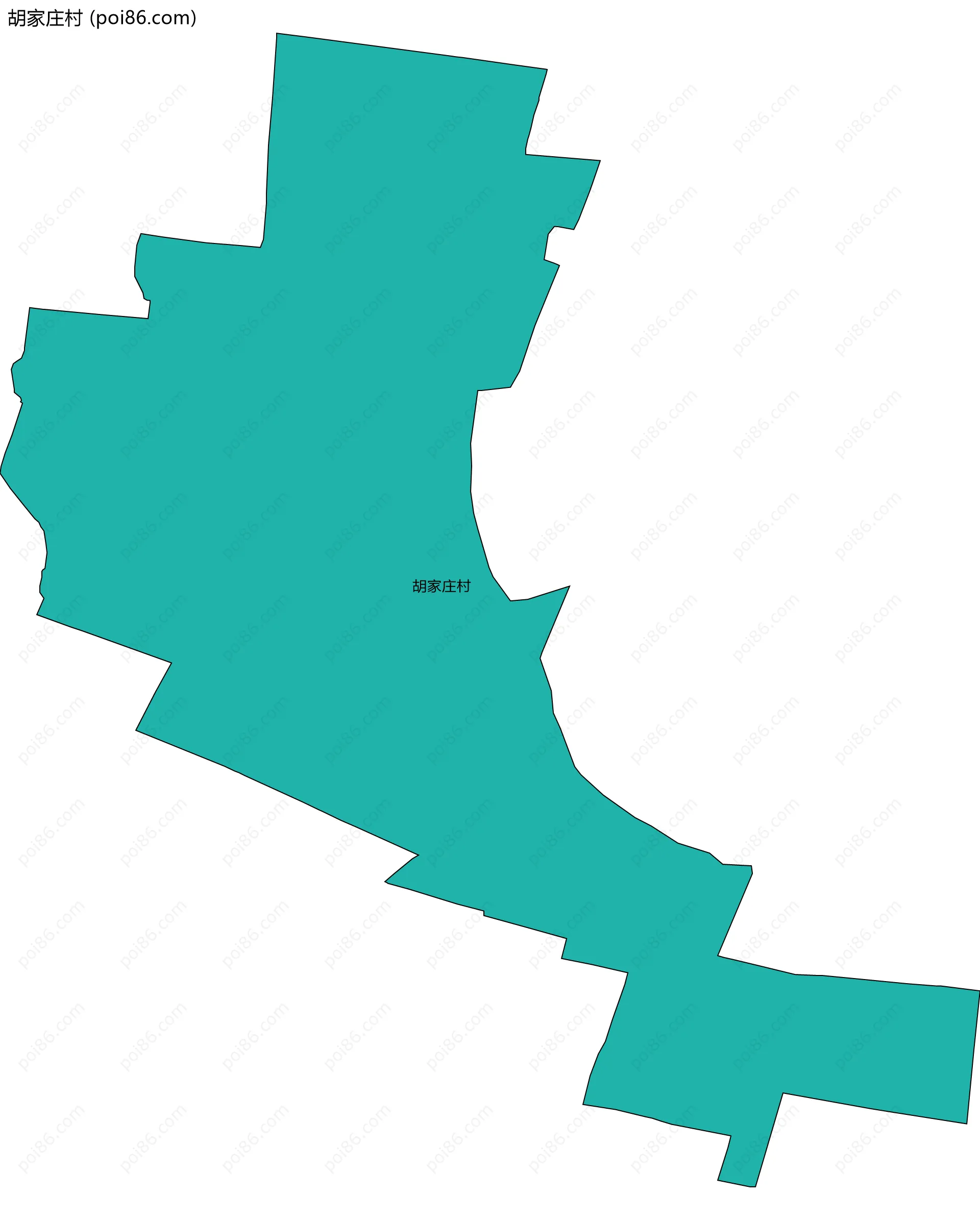 胡家庄村边界地图