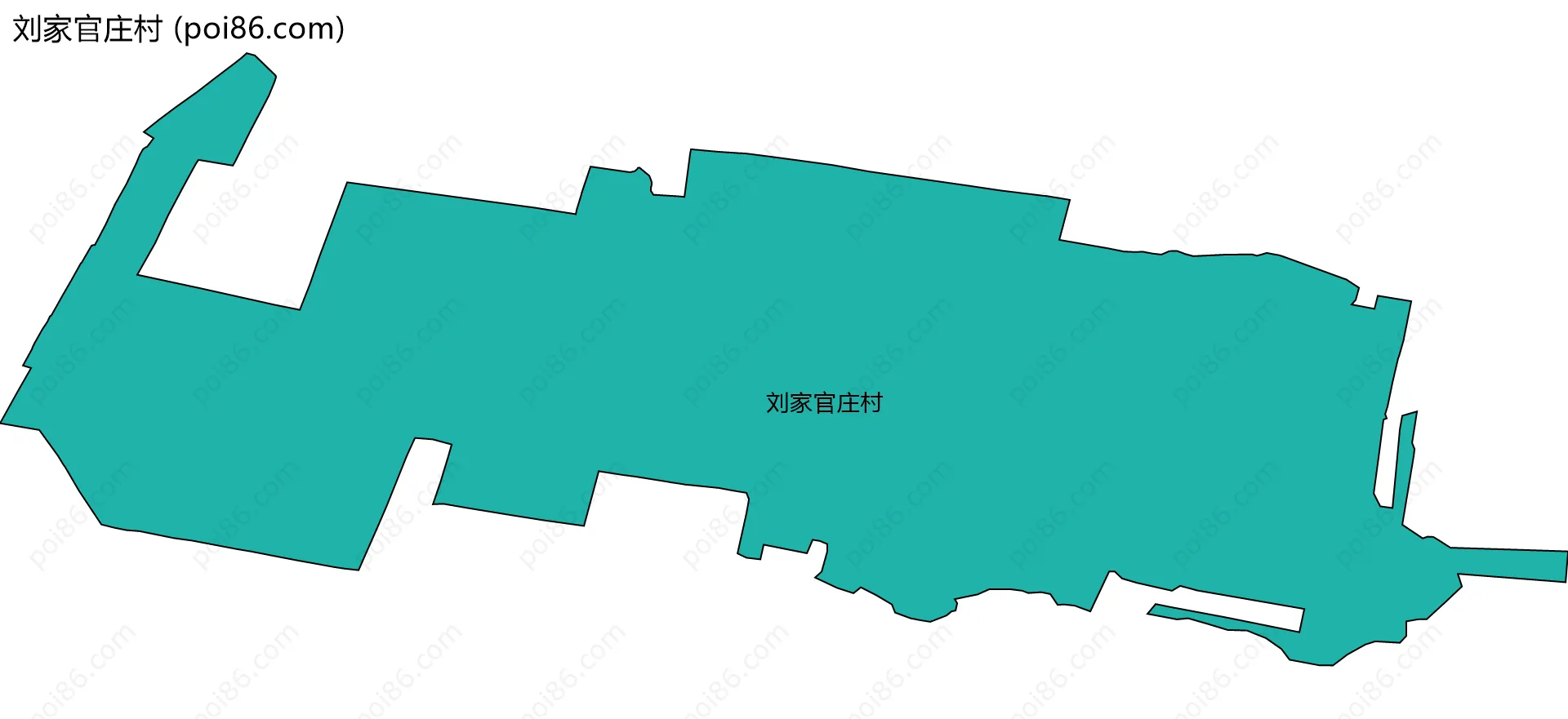 刘家官庄村边界地图