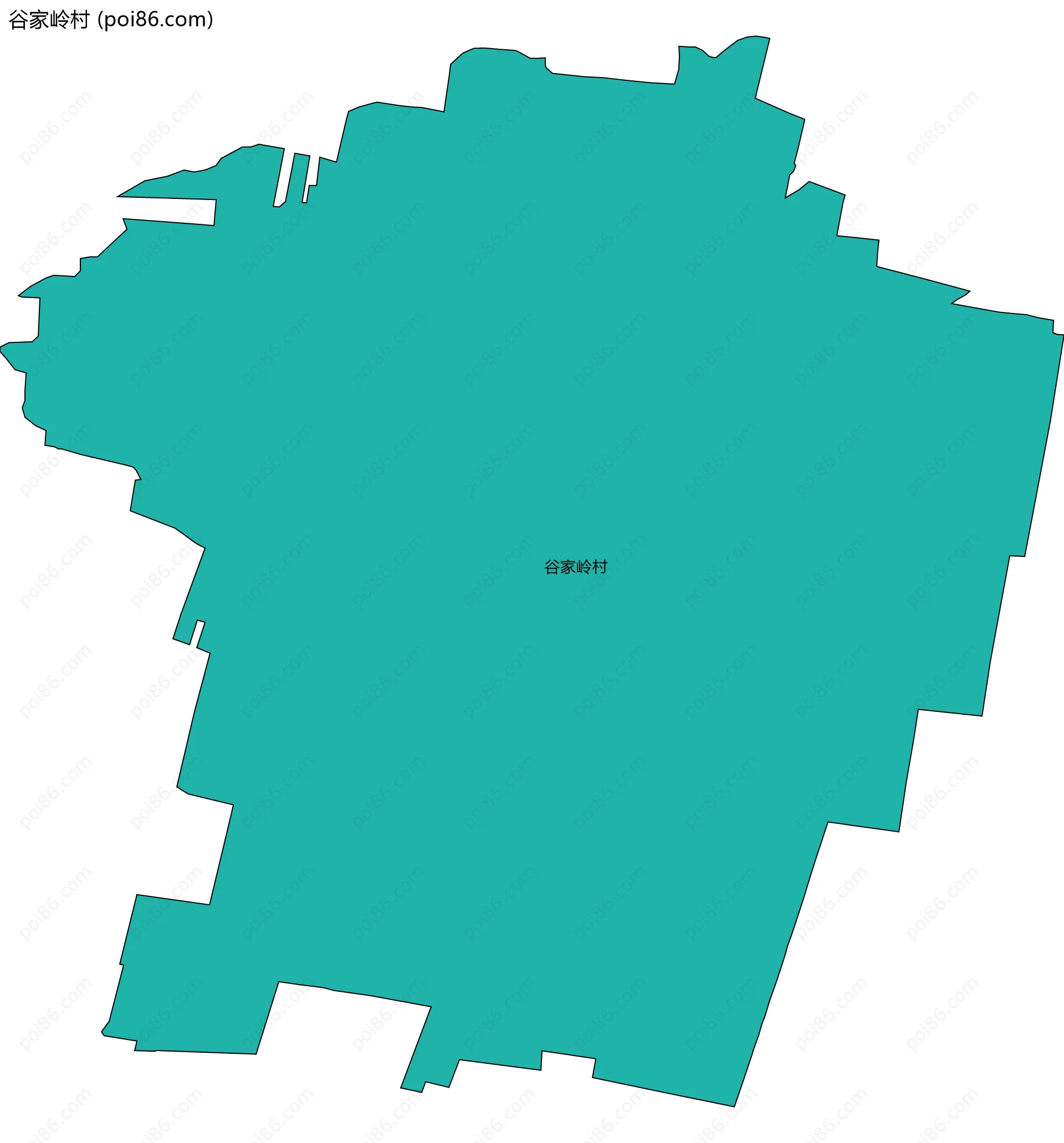 谷家岭村边界地图