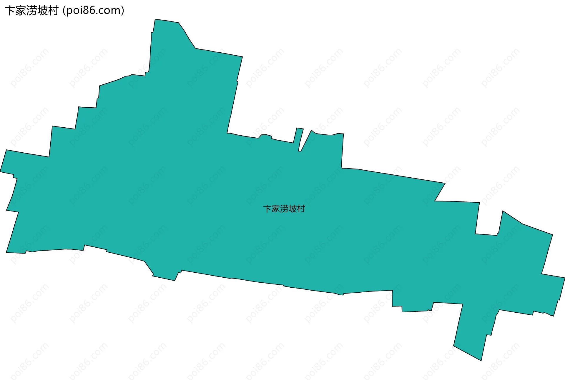 卞家涝坡村边界地图