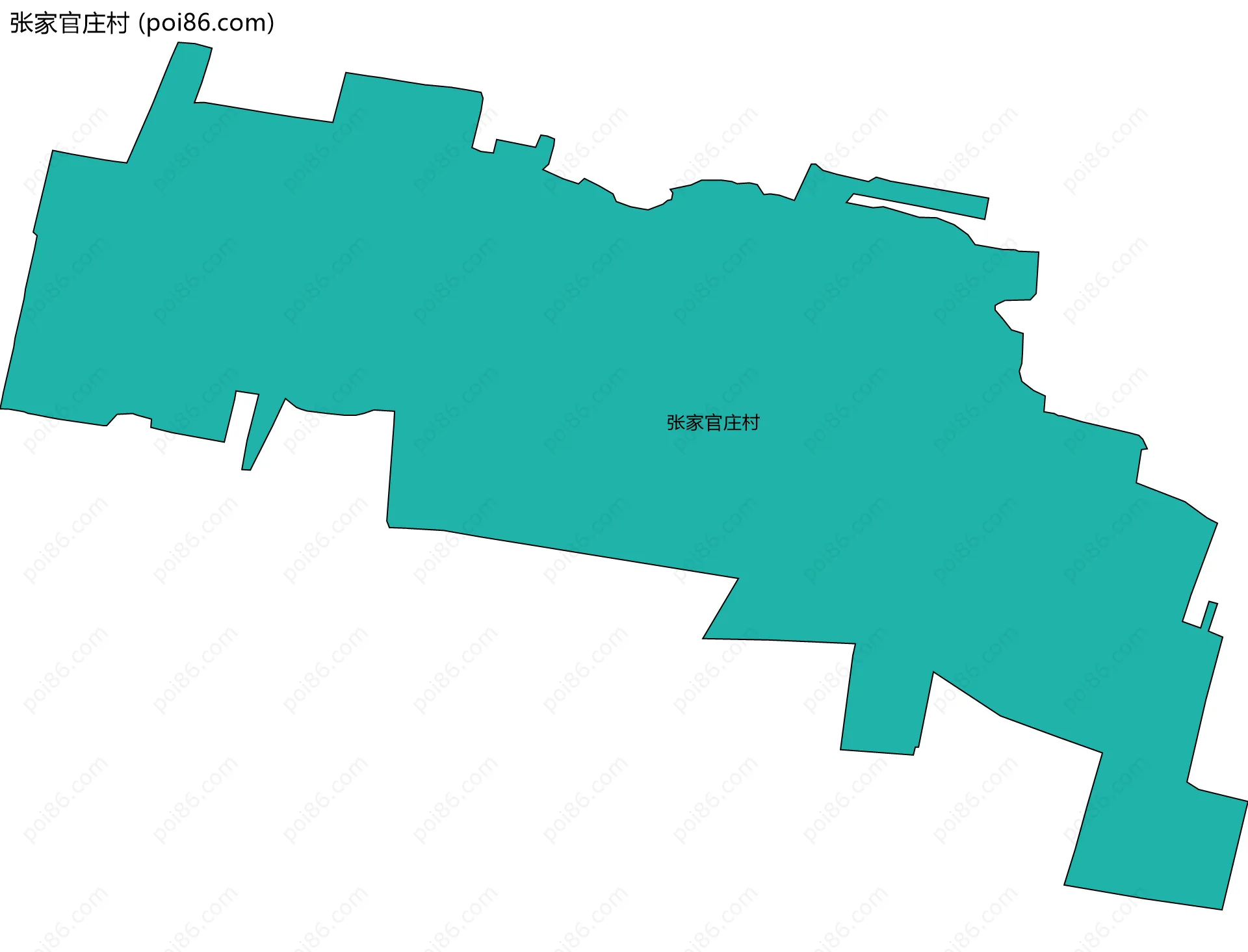 张家官庄村边界地图