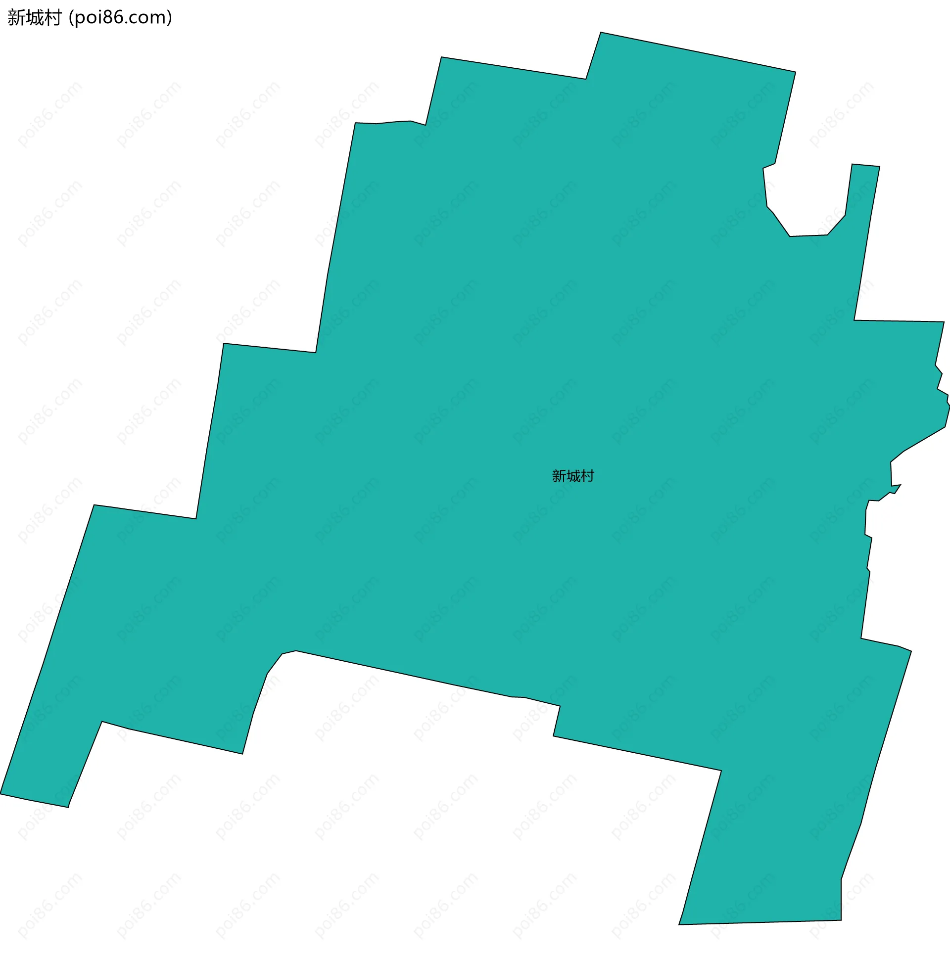 新城村边界地图